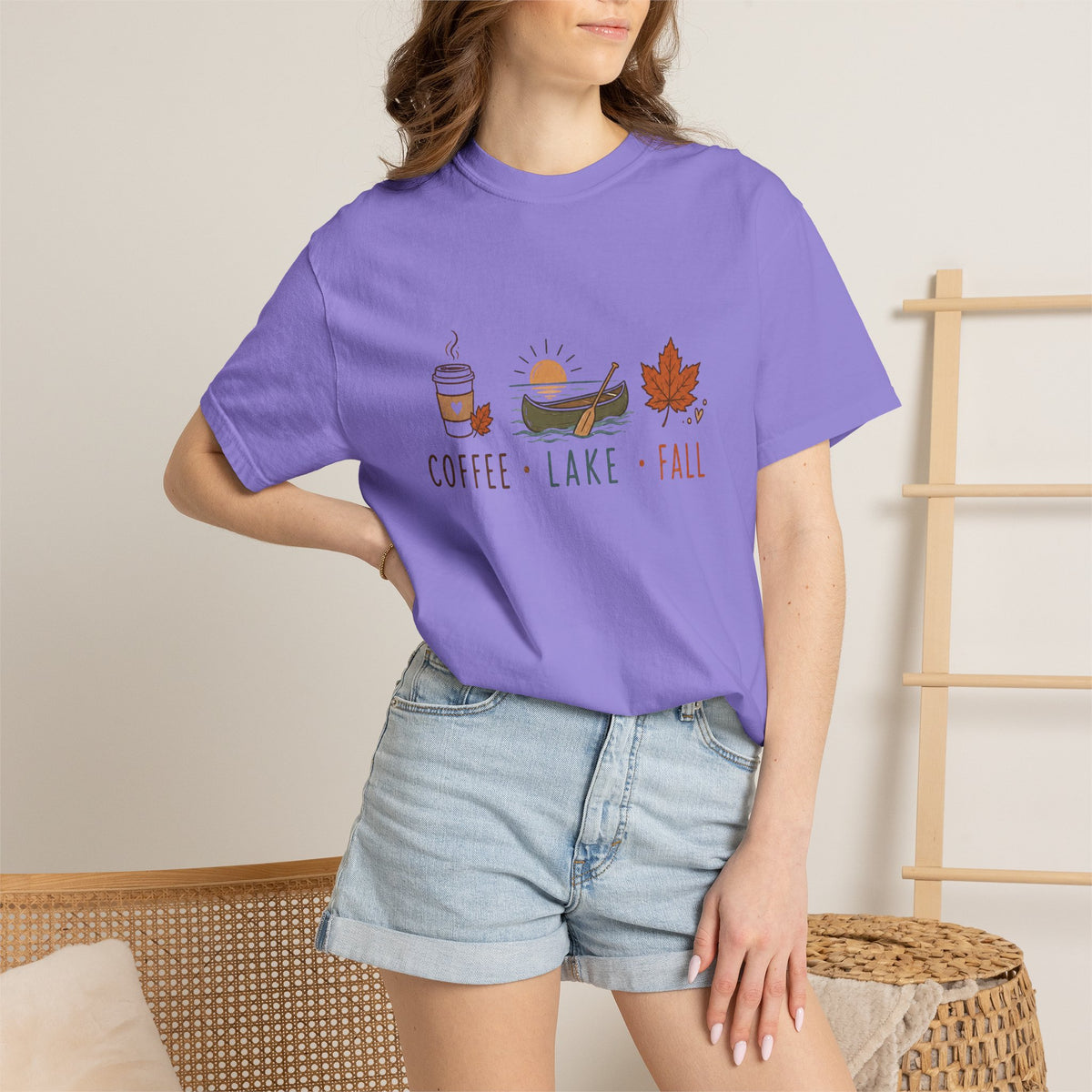 Coffee • Lake • Fall –T-Shirt