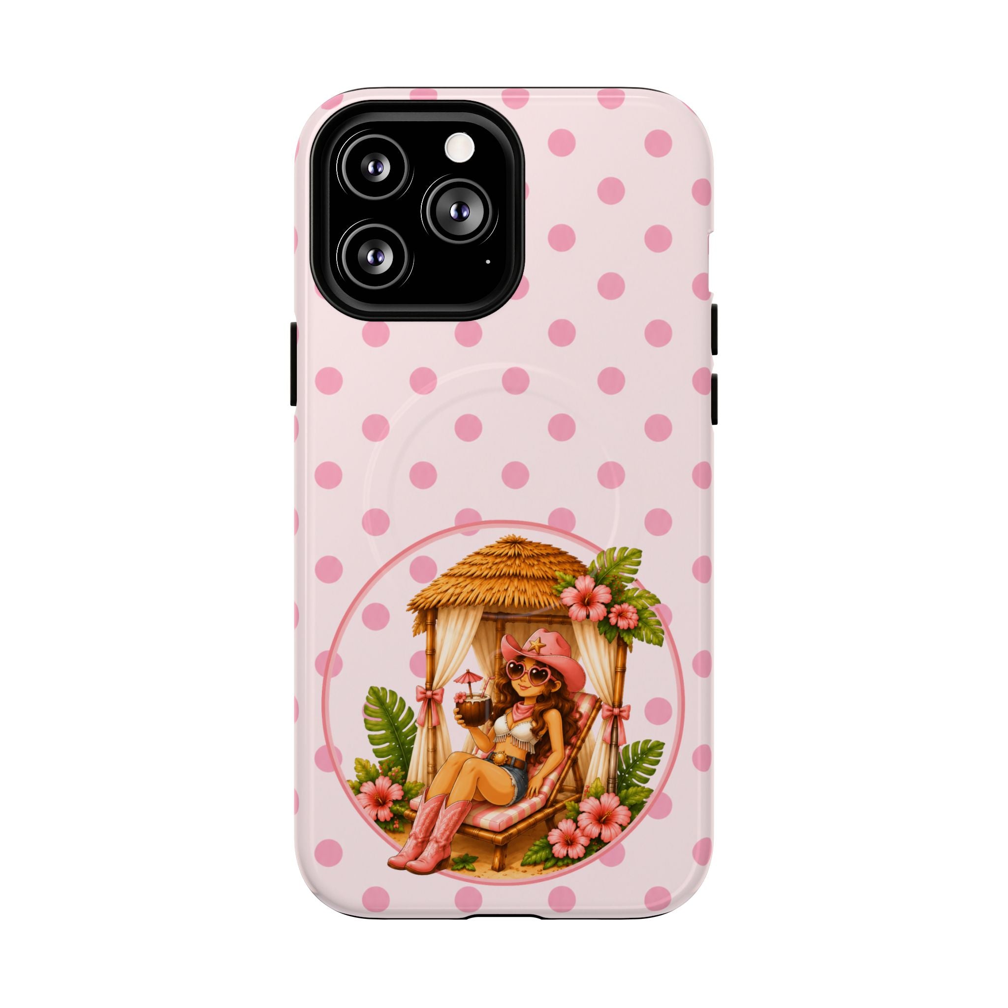 Cabana Cowgirl in Pink-Tough Magnetic Phone Case
