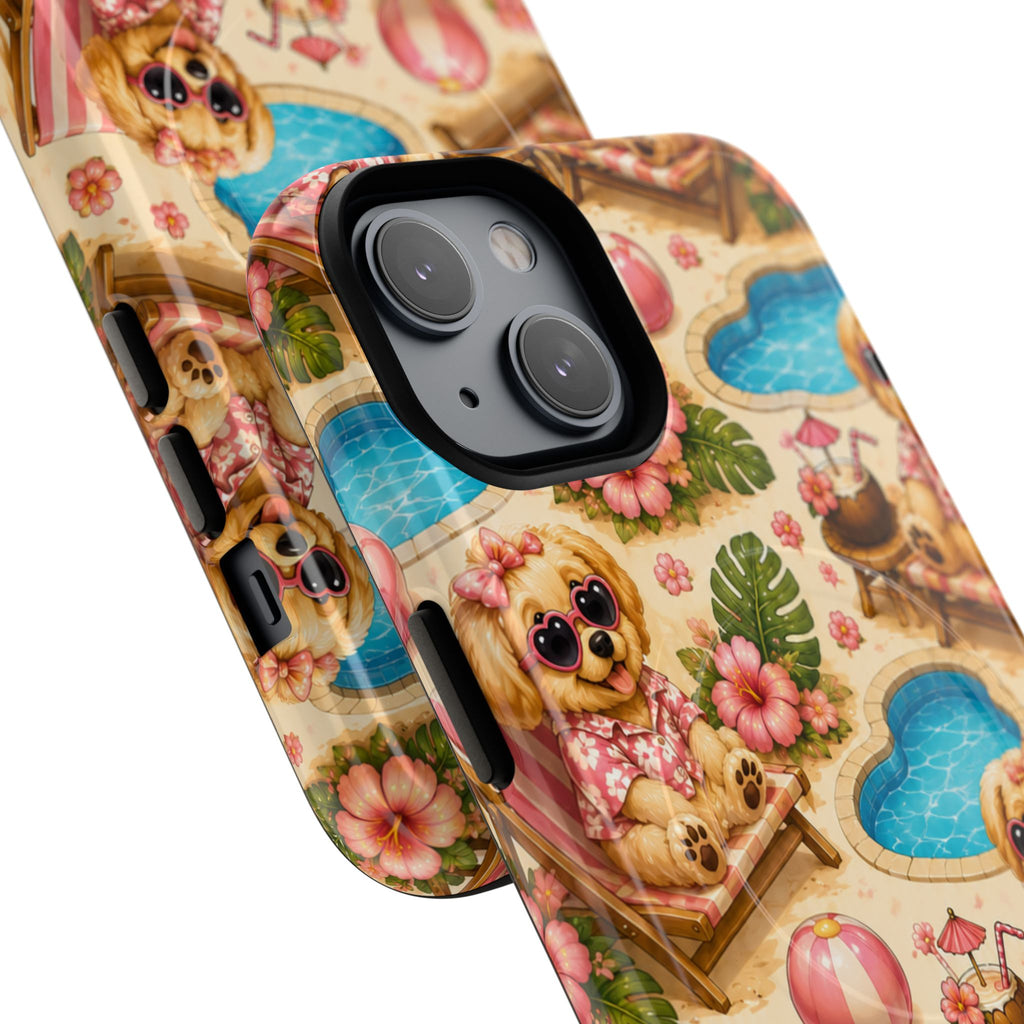 Poolside Puppies-Magnetic Tough Phone Case