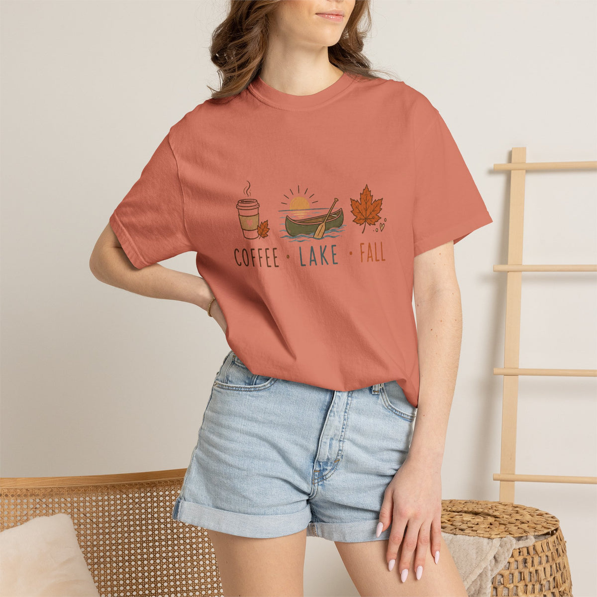 Coffee • Lake • Fall –T-Shirt