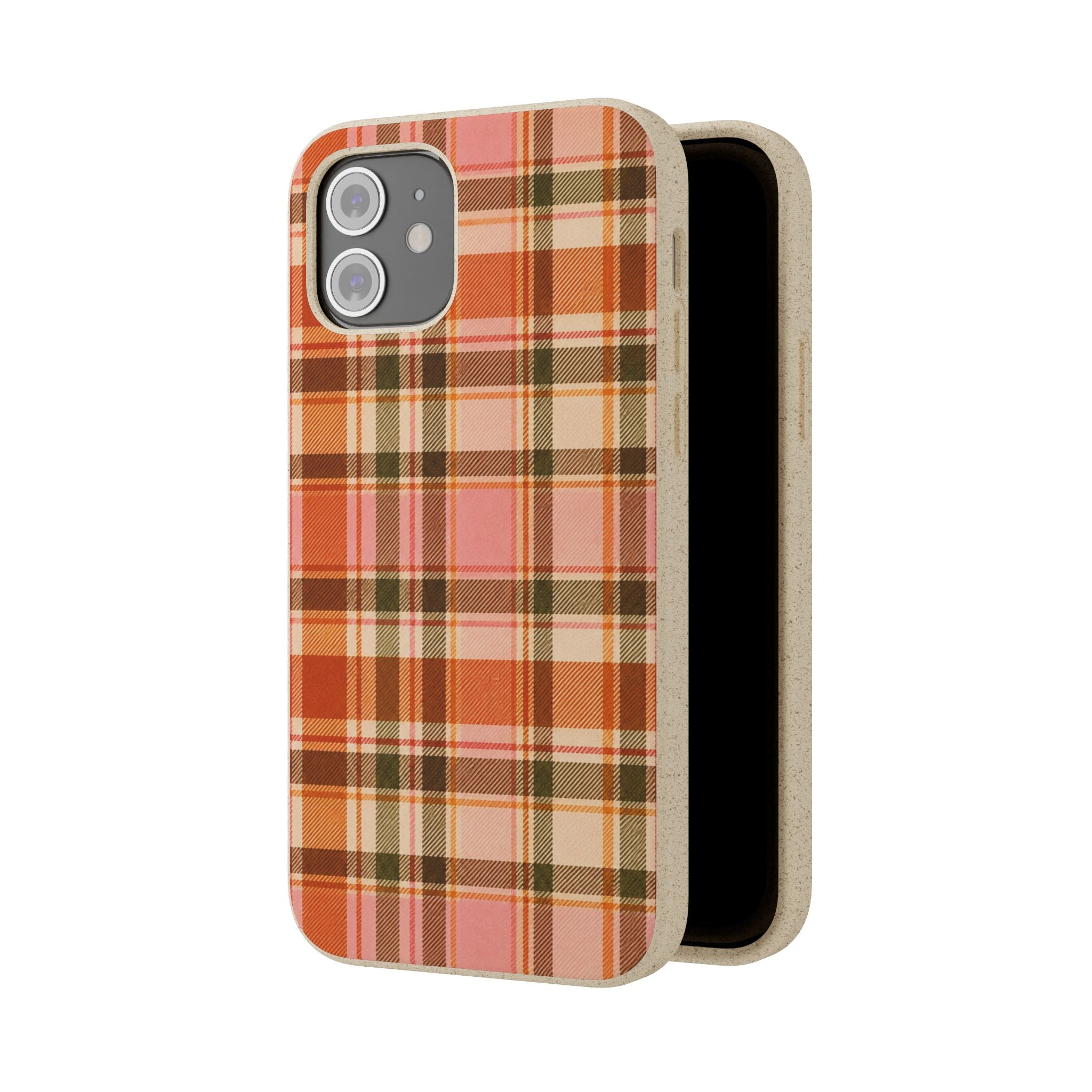 Hello Fall Plaid- Eco-Friendly Biodegradable Phone Case