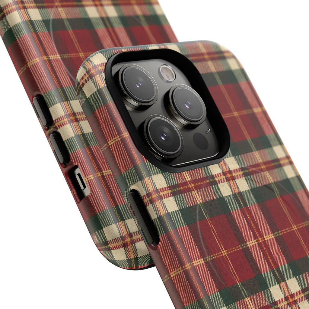 Christmas at the Cabana Plaid -Tough Magnetic Phone Case