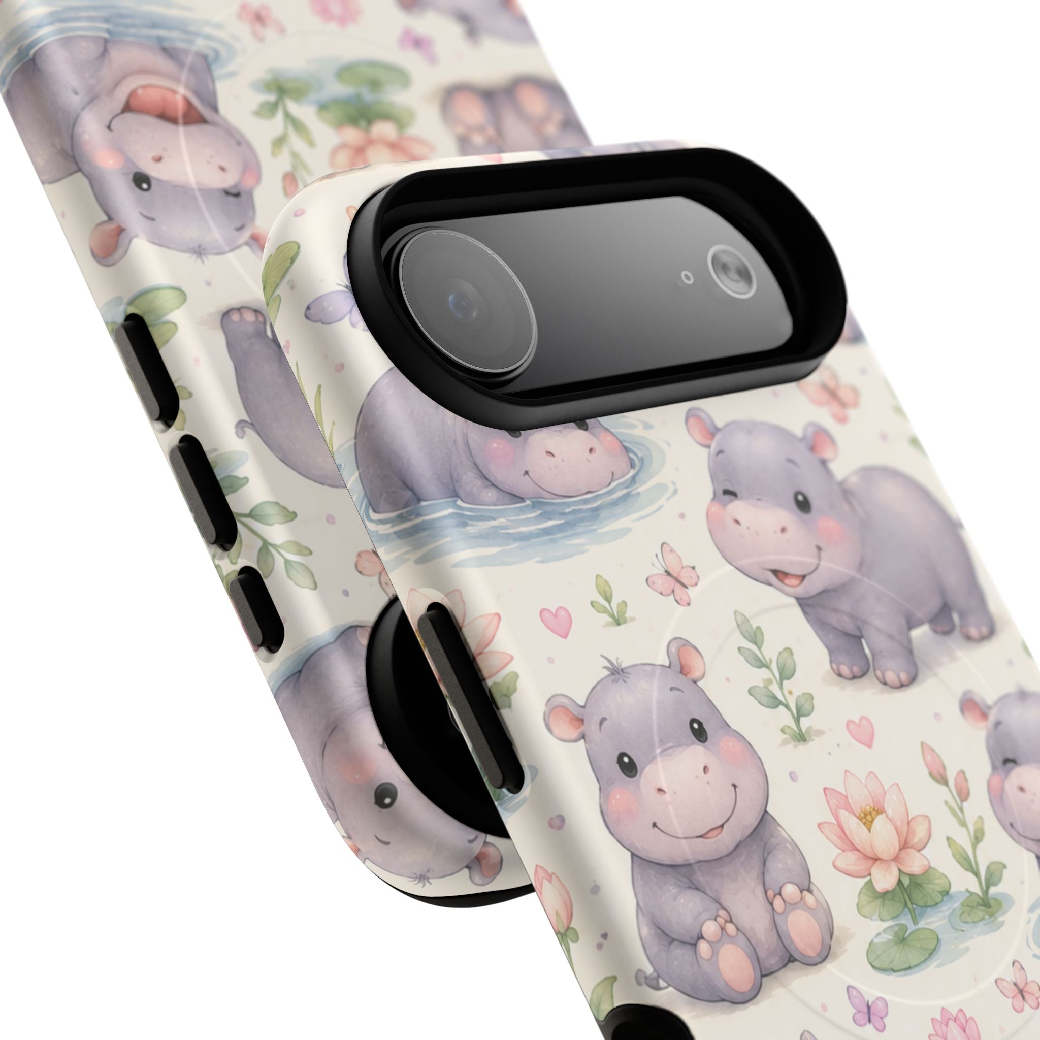 Hippo in Paradise- Tough Magnetic Phone Case