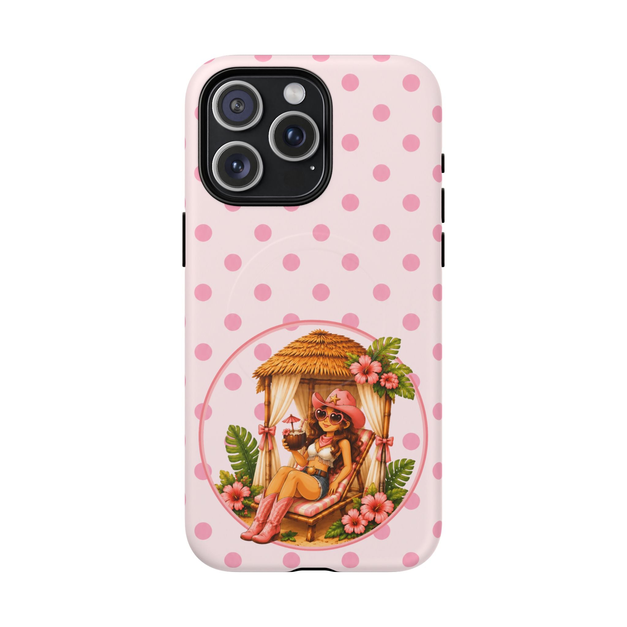 Cabana Cowgirl in Pink-Tough Magnetic Phone Case