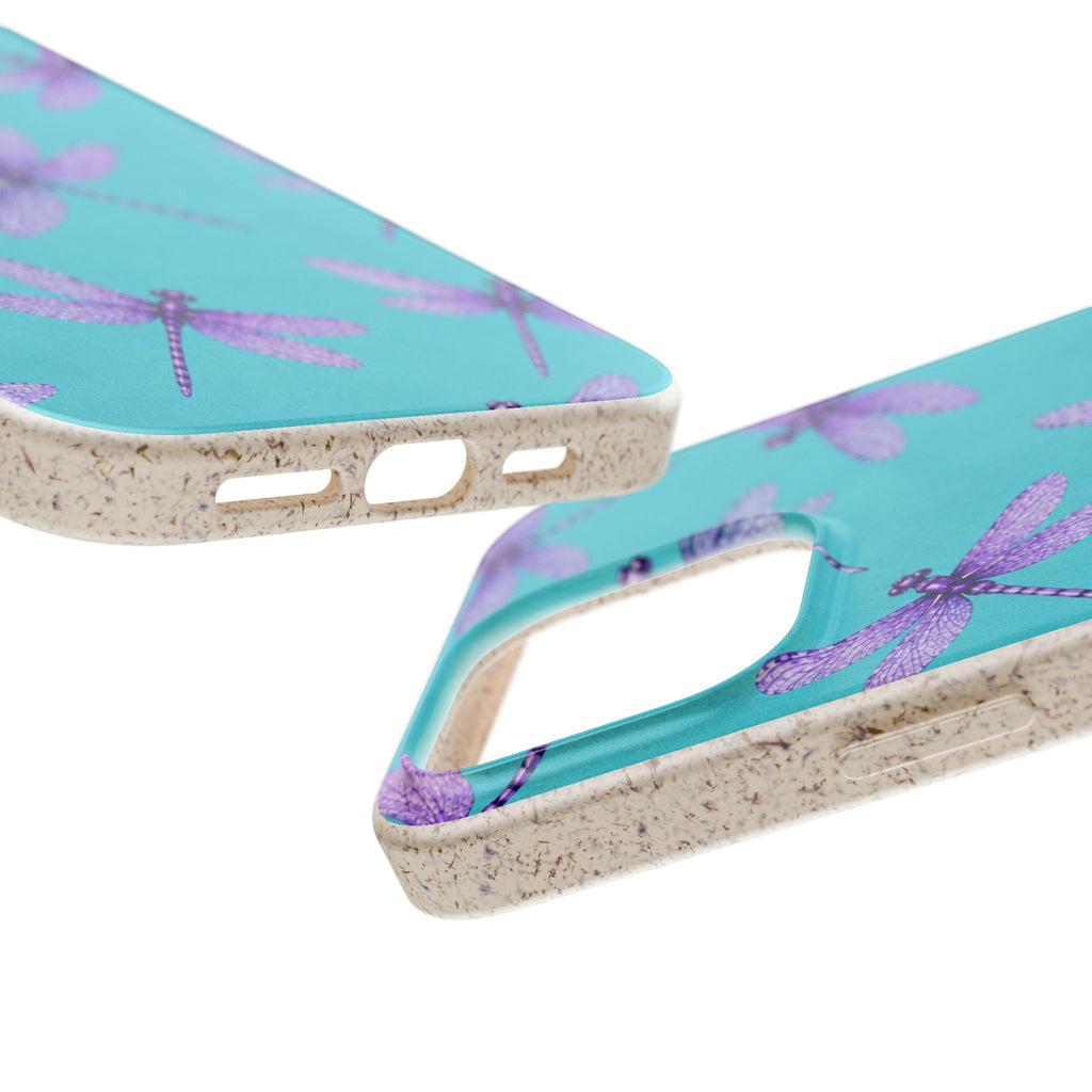 Turquoise Dragonfly Dreams — Eco-Friendly Biodegradable Phone Case