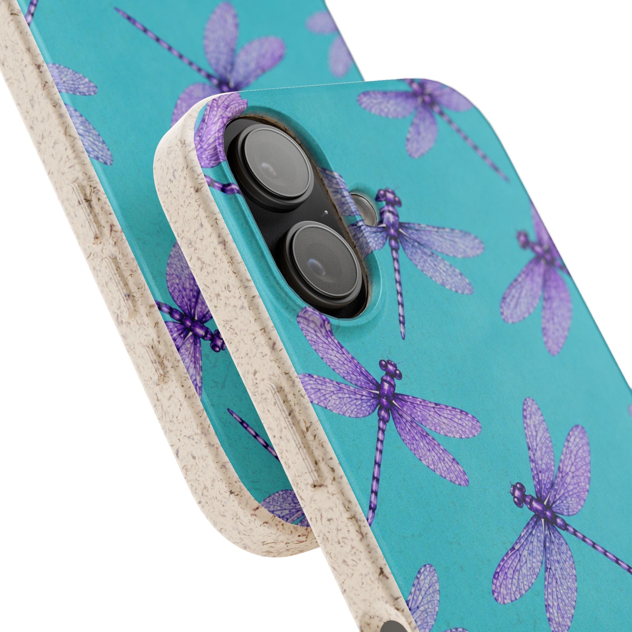 Turquoise Dragonfly Dreams — Eco-Friendly Biodegradable Phone Case
