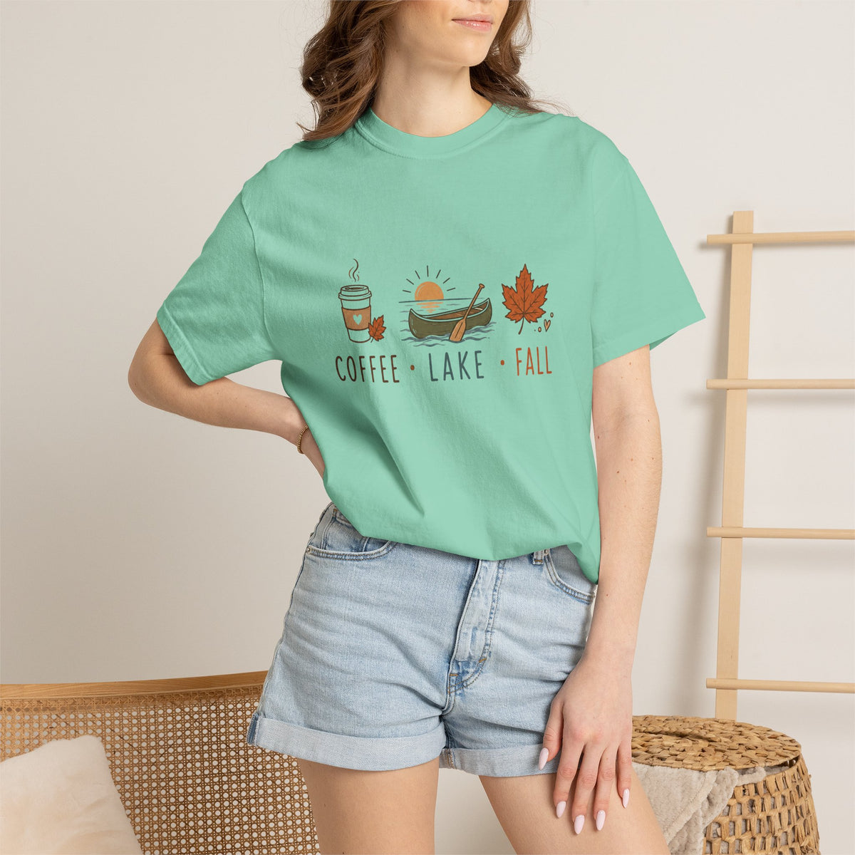 Coffee • Lake • Fall –T-Shirt