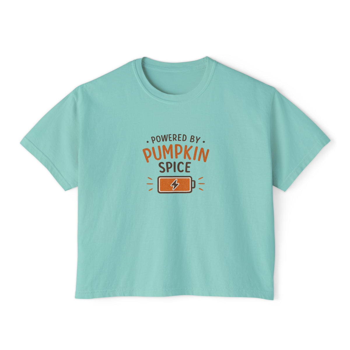 Powered by Pumpkin Spice-Boxy tee
