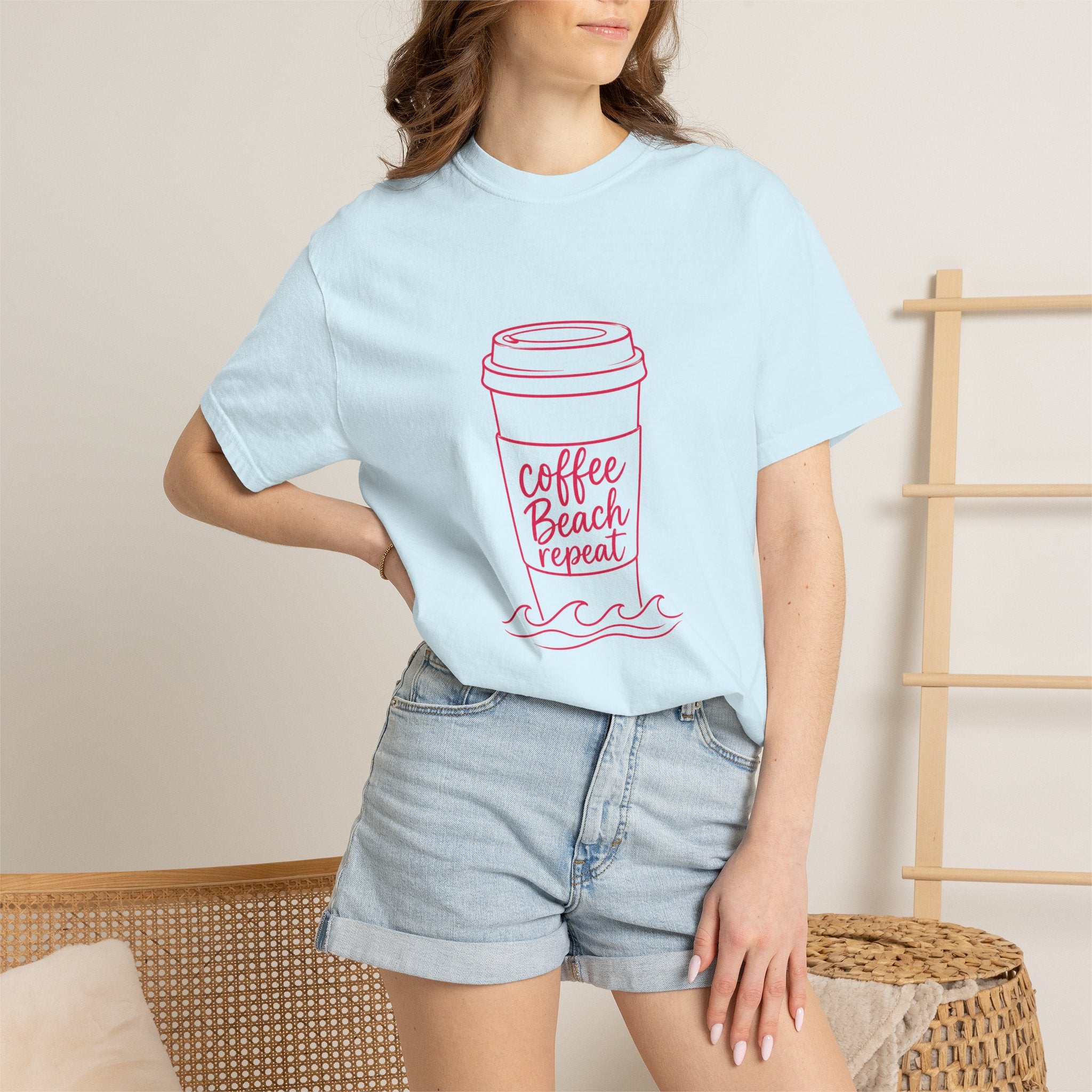 Coffee Beach Repeat – Comfort Colors® T-Shirt