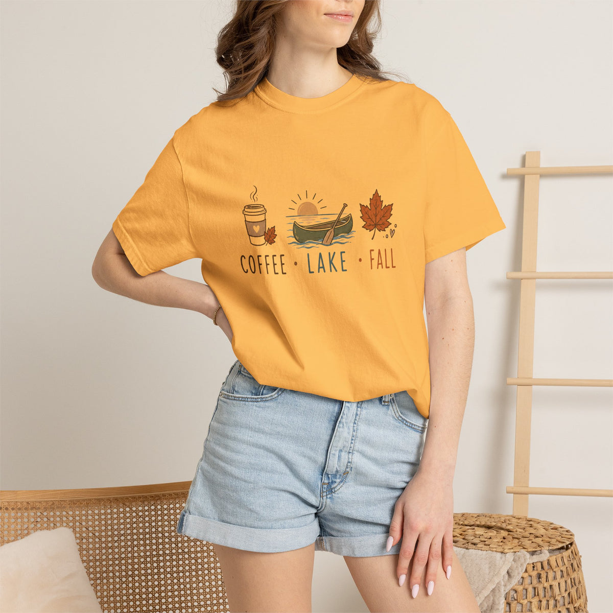 Coffee • Lake • Fall –T-Shirt