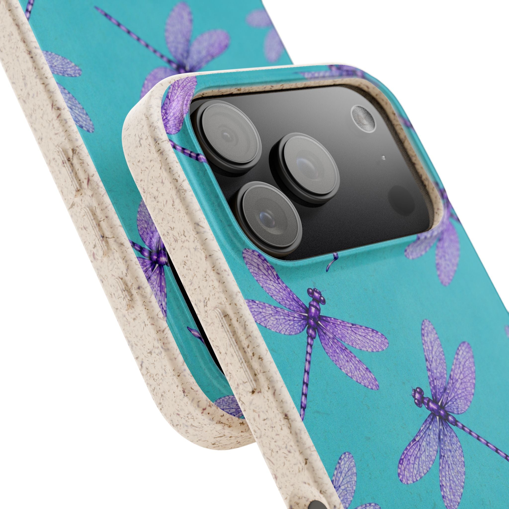 Turquoise Dragonfly Dreams — Eco-Friendly Biodegradable Phone Case