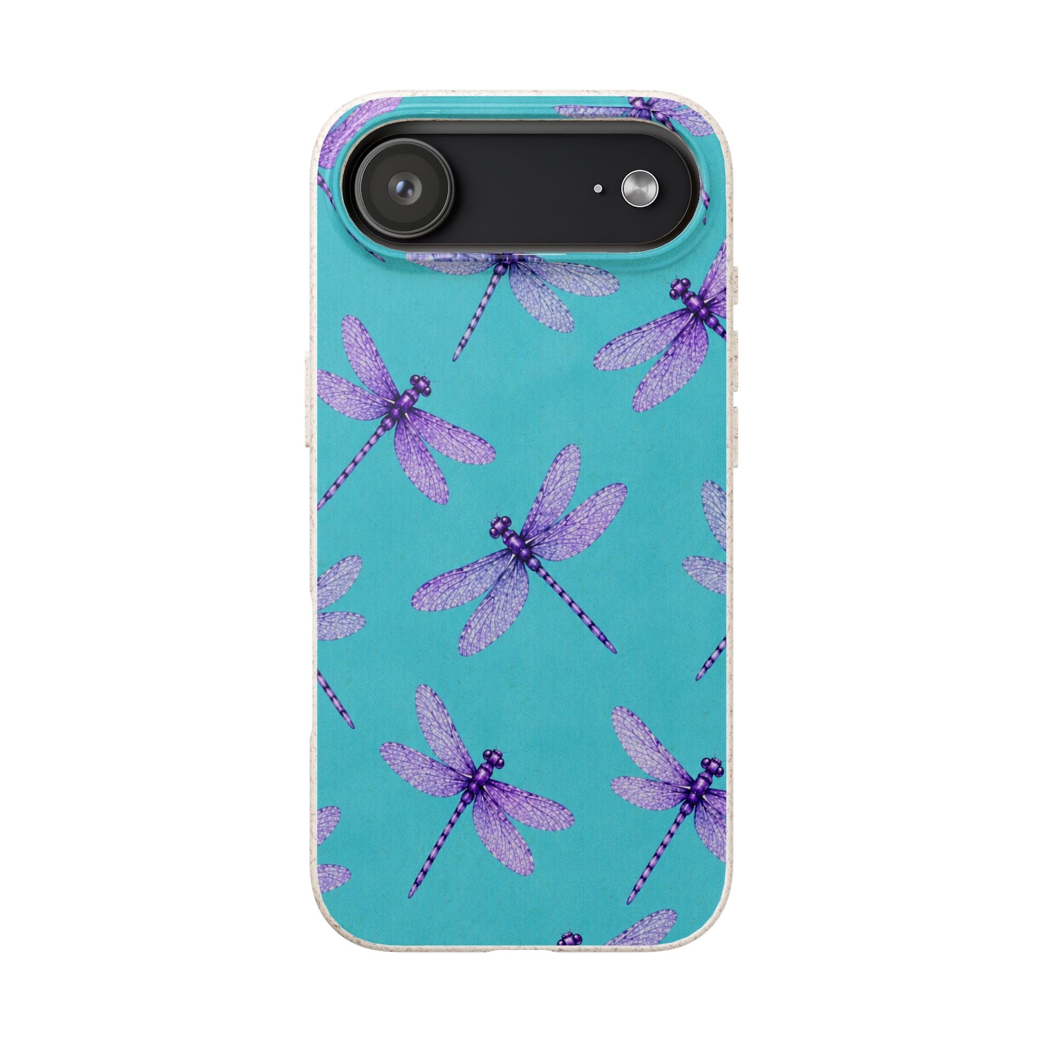 Turquoise Dragonfly Dreams — Eco-Friendly Biodegradable Phone Case