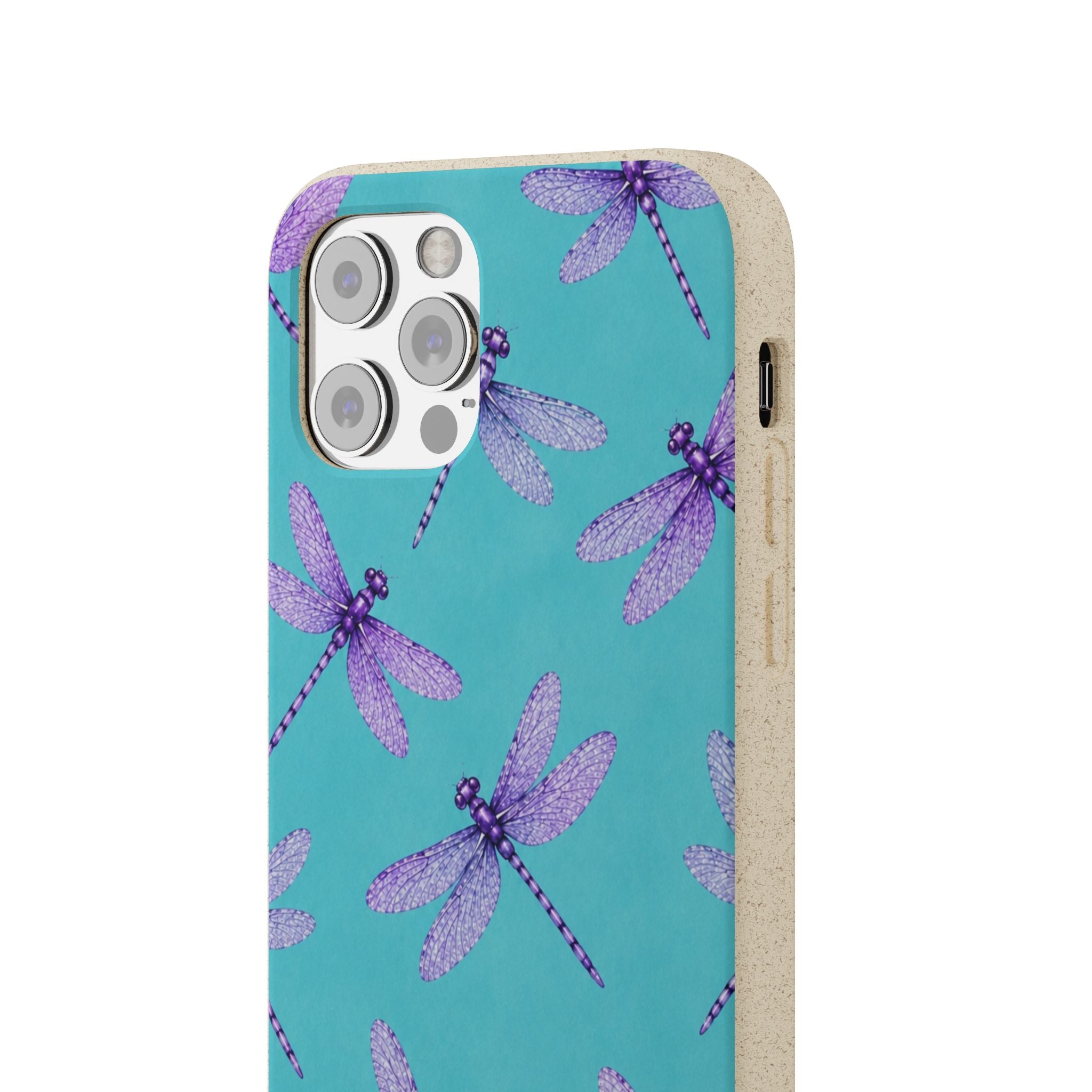 Turquoise Dragonfly Dreams — Eco-Friendly Biodegradable Phone Case