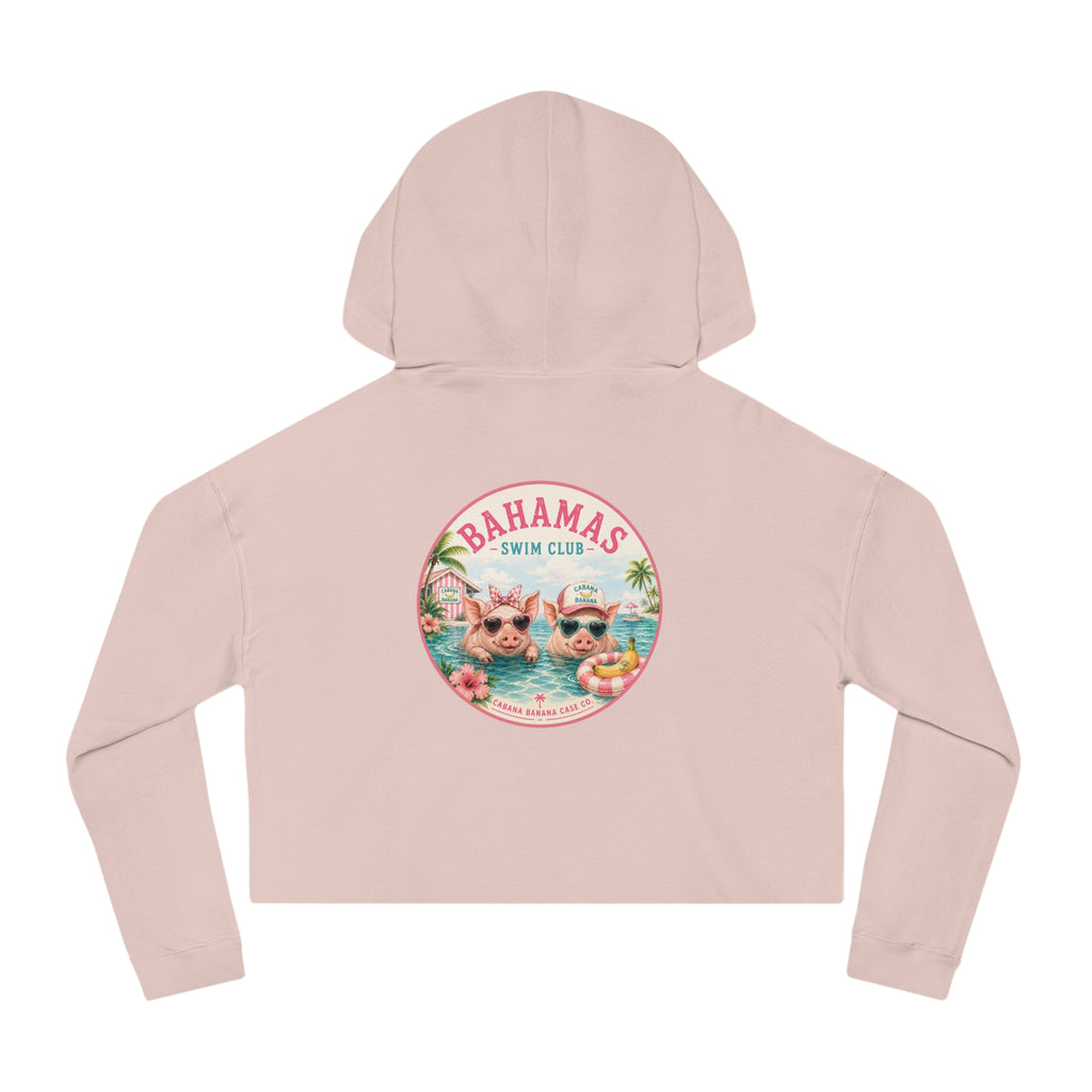 Bahamas Pig Swim Club Cropped Hoodie
