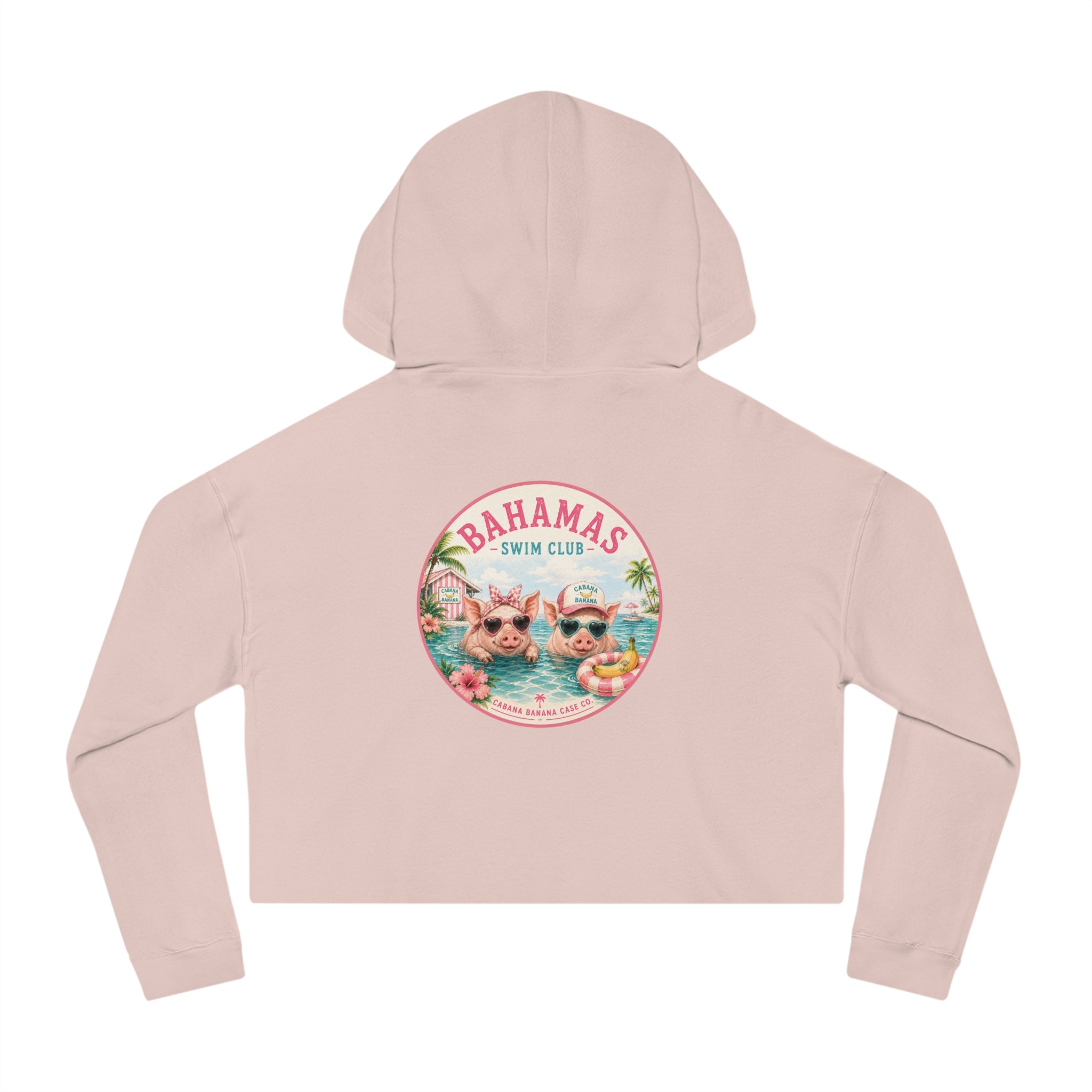 Bahamas Pig Swim Club Cropped Hoodie