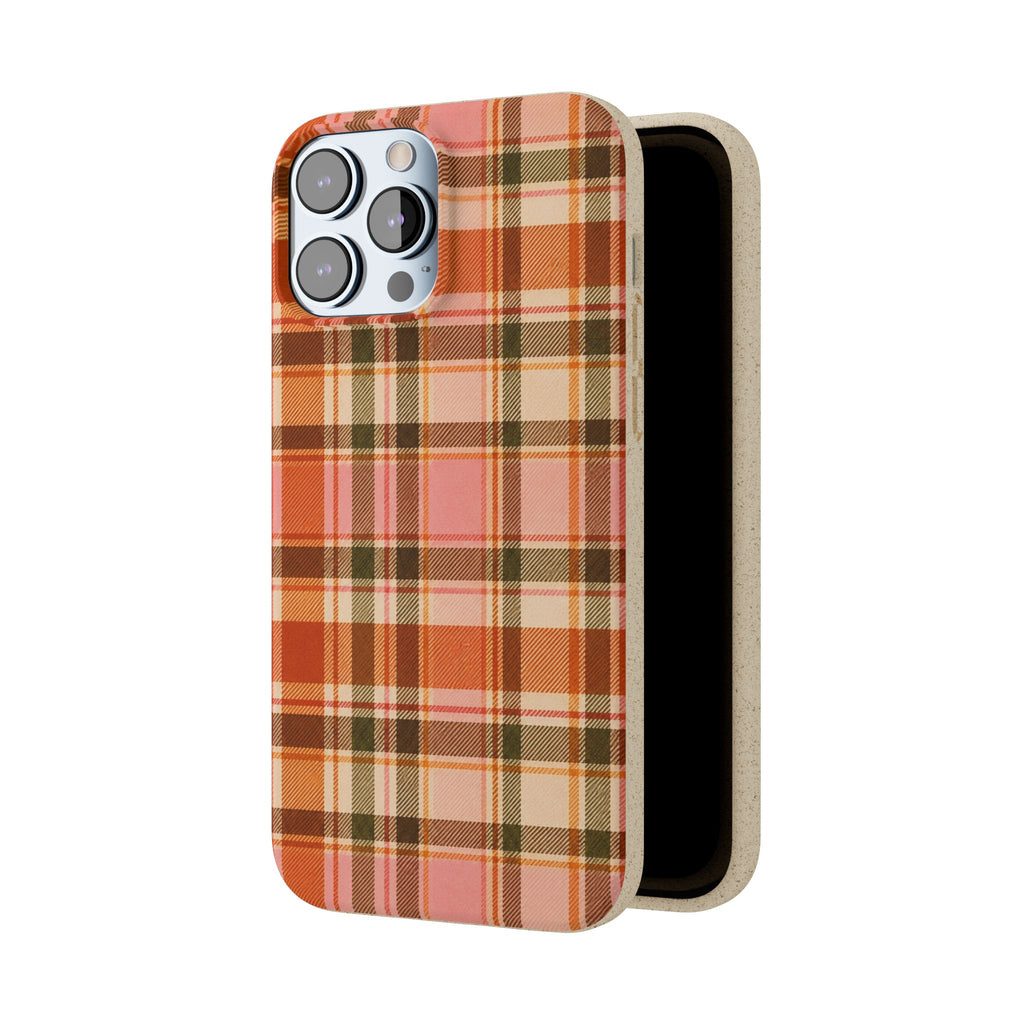 Hello Fall Plaid- Eco-Friendly Biodegradable Phone Case