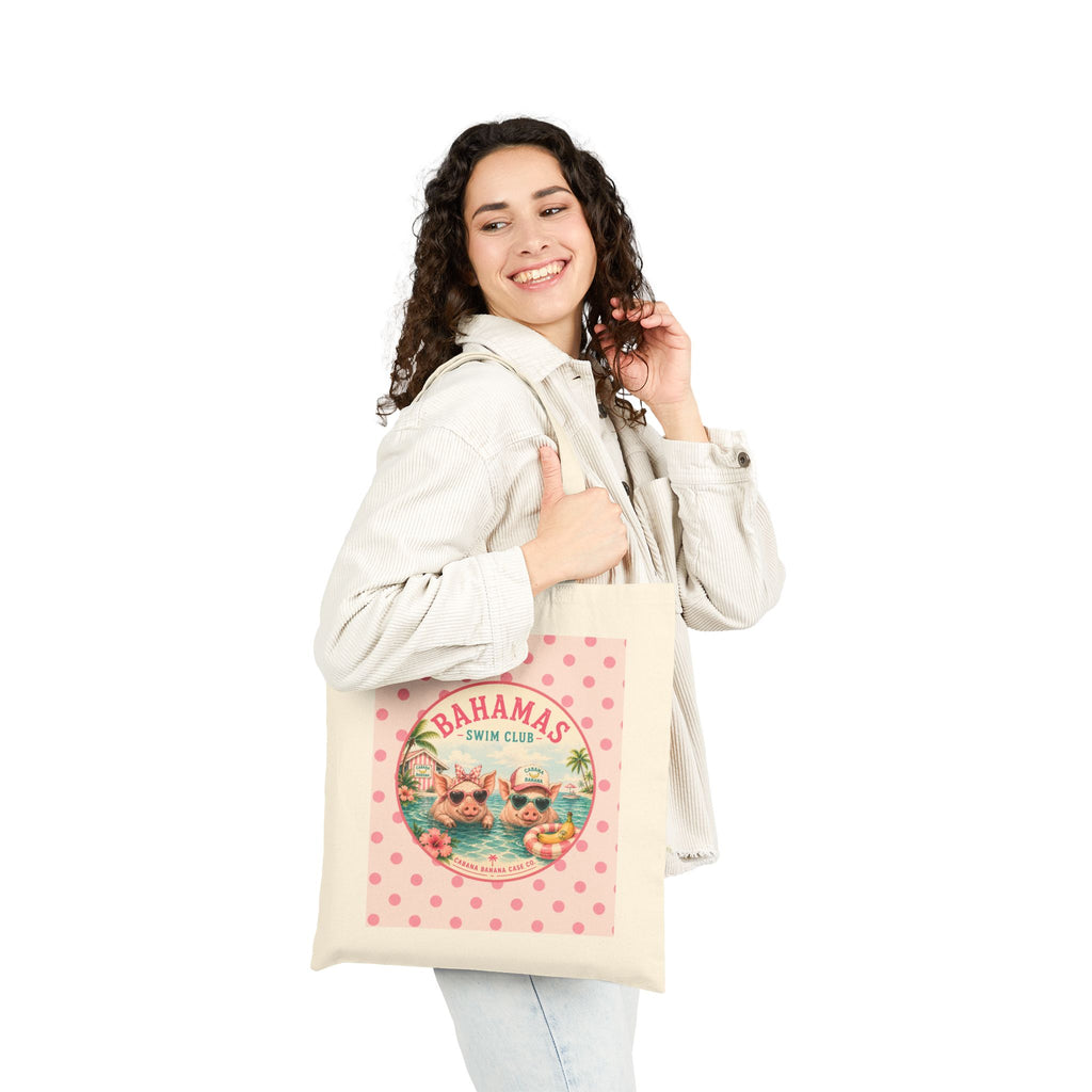 Bahamas Pig Swim Club-Canvas Tote