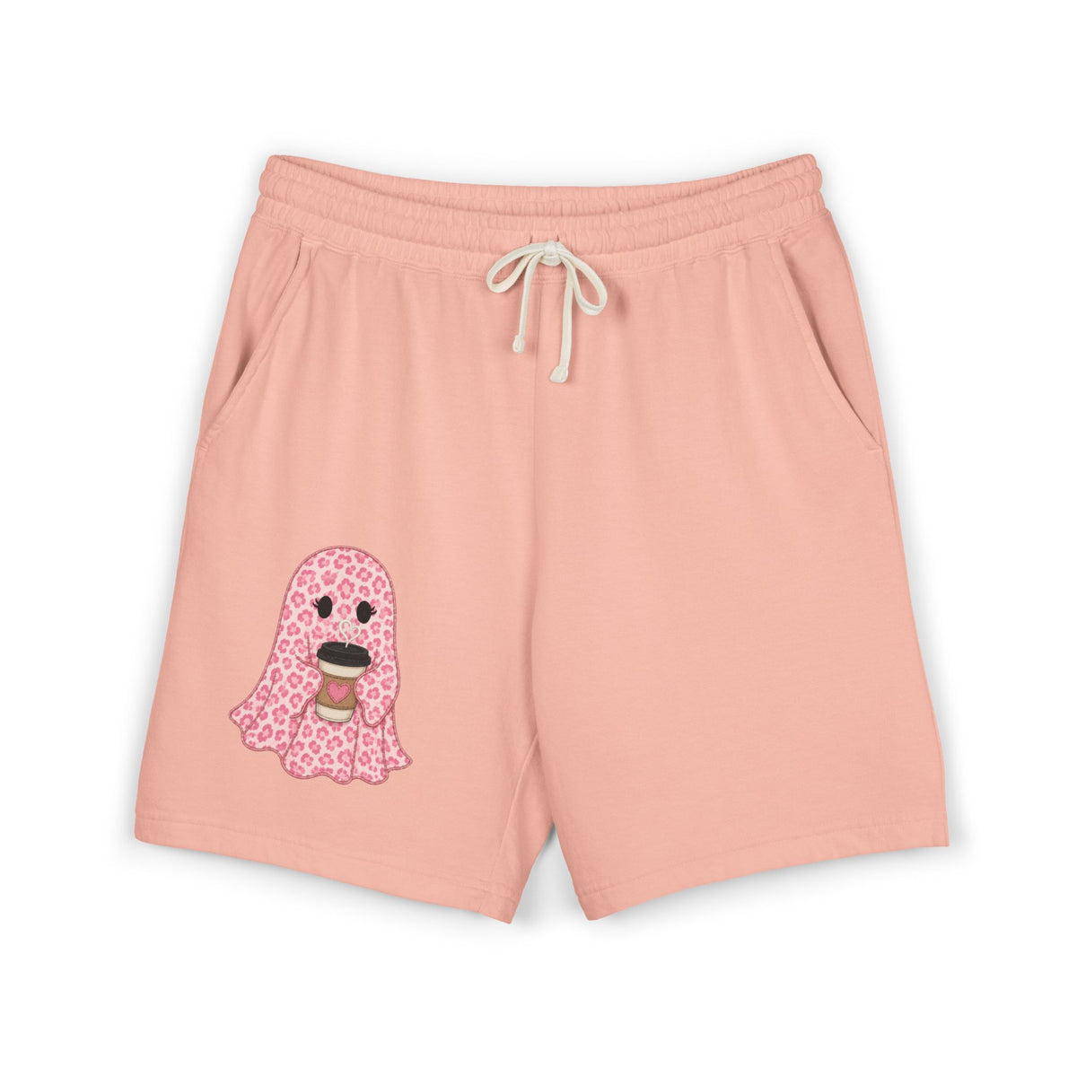 Cabana Boo Crew — Cute Graphic Long Lounge Shorts 👻🩷