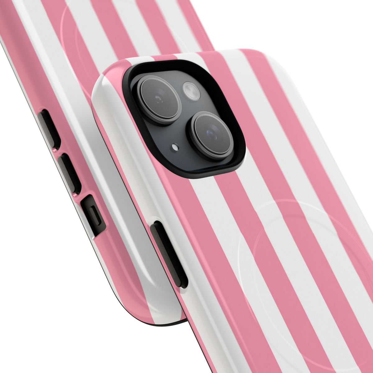 Personalized Pink Cabana Stripe – Tough Magnetic Phone Case