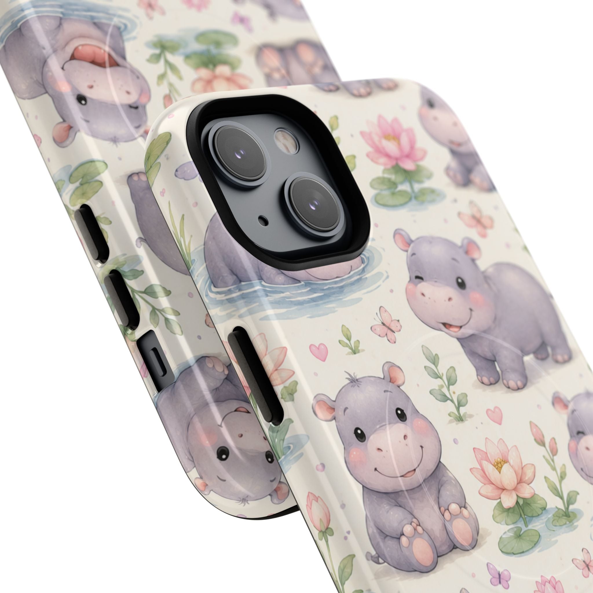 Hippo in Paradise- Tough Magnetic Phone Case