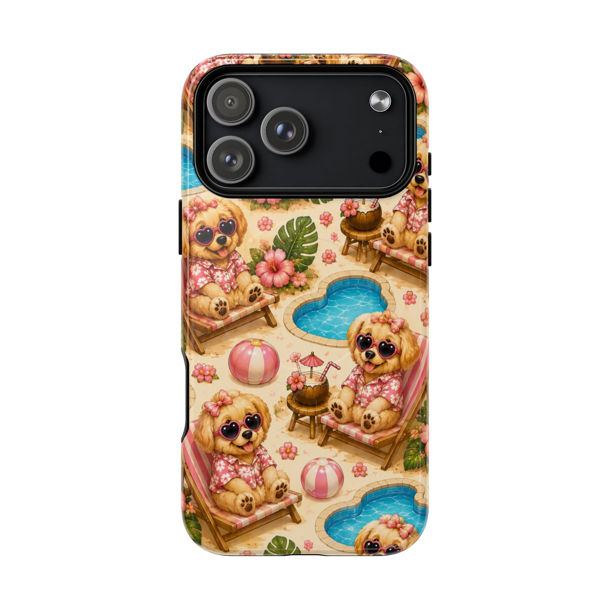 Poolside Puppies-Magnetic Tough Phone Case