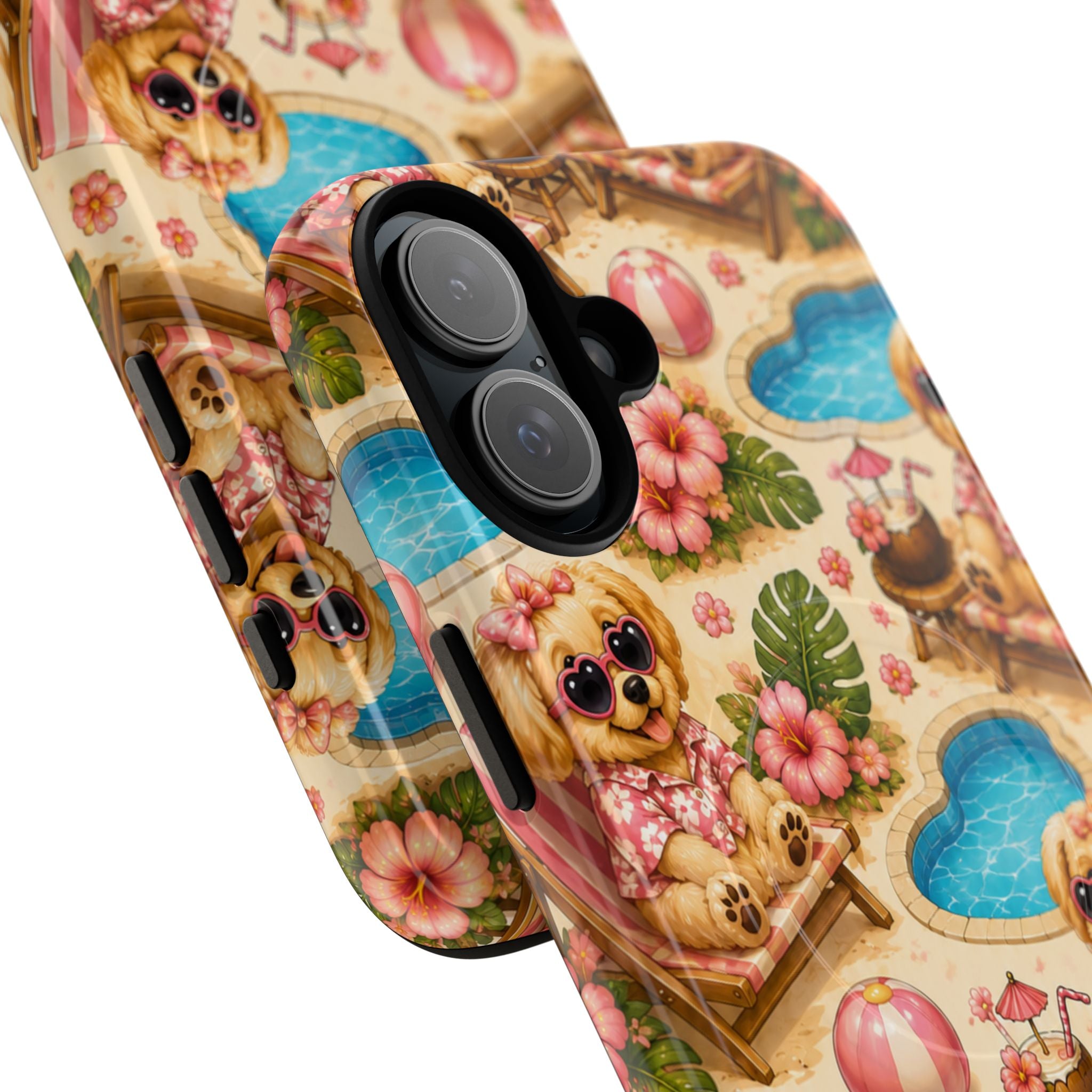 Poolside Puppies-Magnetic Tough Phone Case