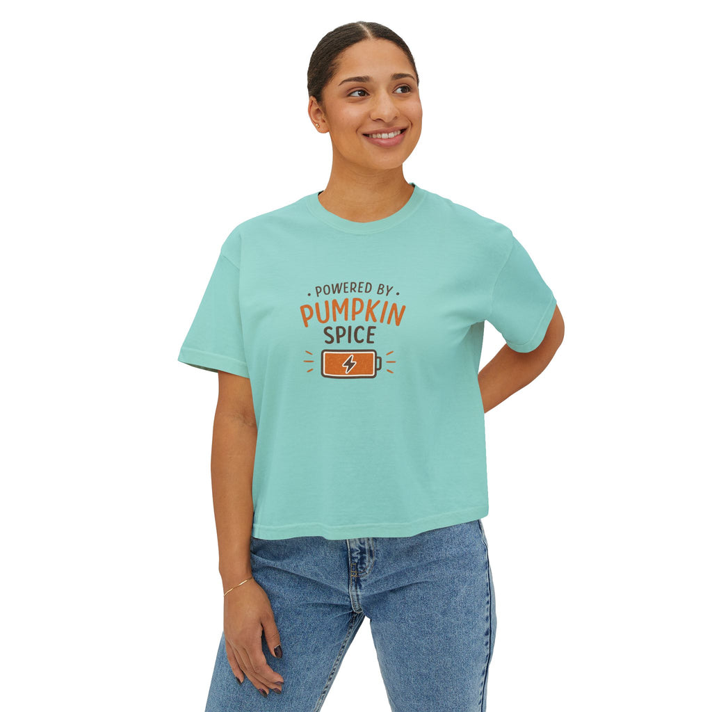 Powered by Pumpkin Spice-Boxy tee