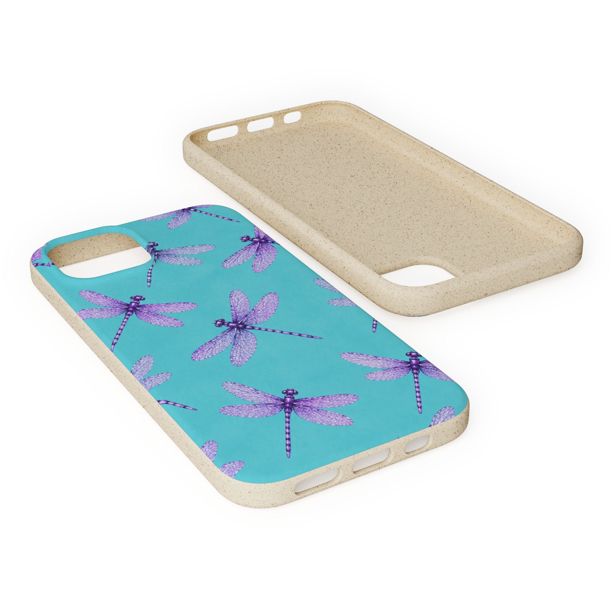 Turquoise Dragonfly Dreams — Eco-Friendly Biodegradable Phone Case