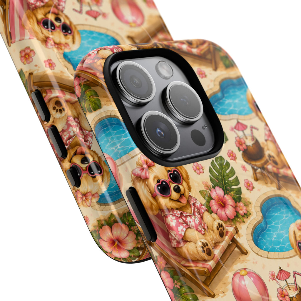 Poolside Puppies-Magnetic Tough Phone Case