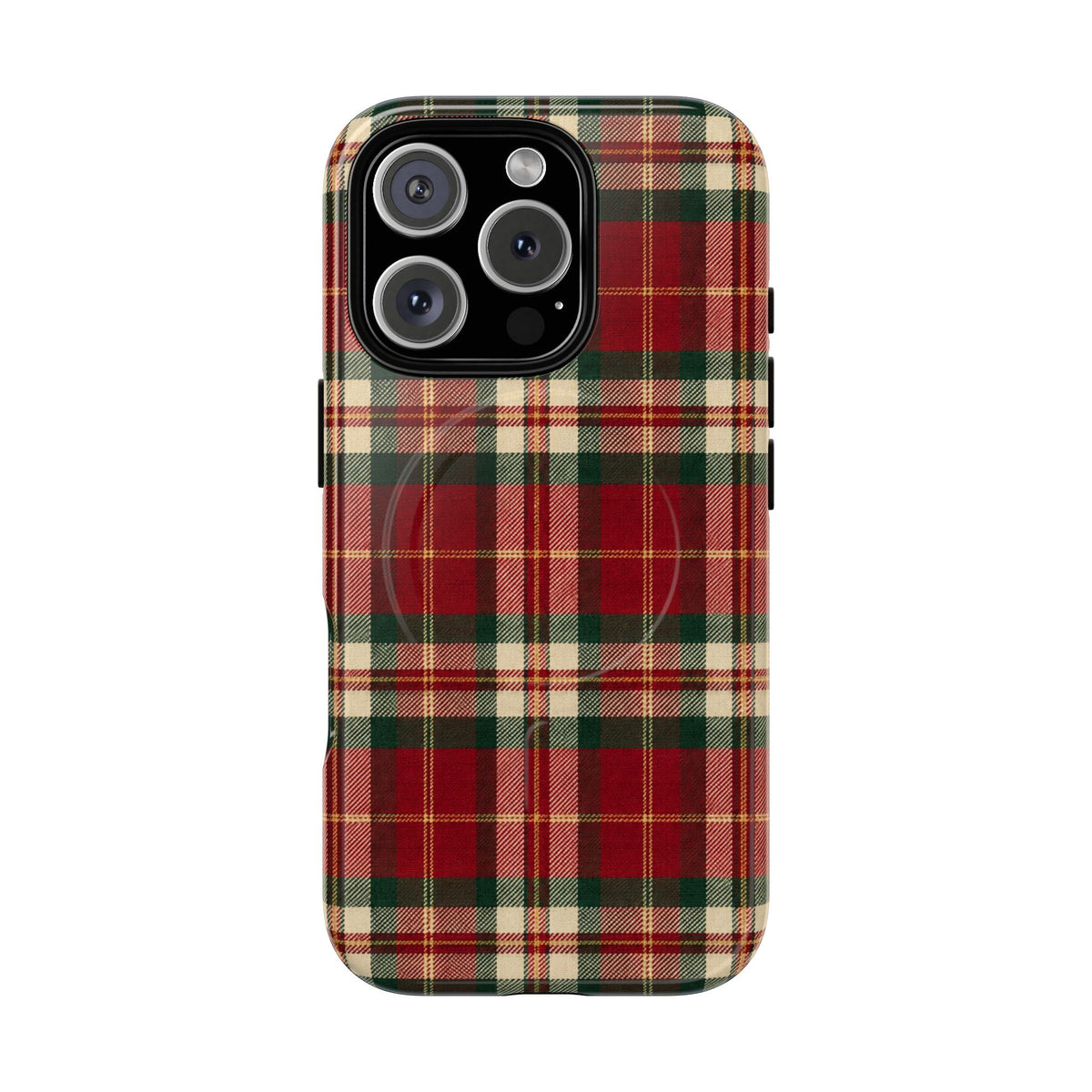 Christmas at the Cabana Plaid -Tough Magnetic Phone Case