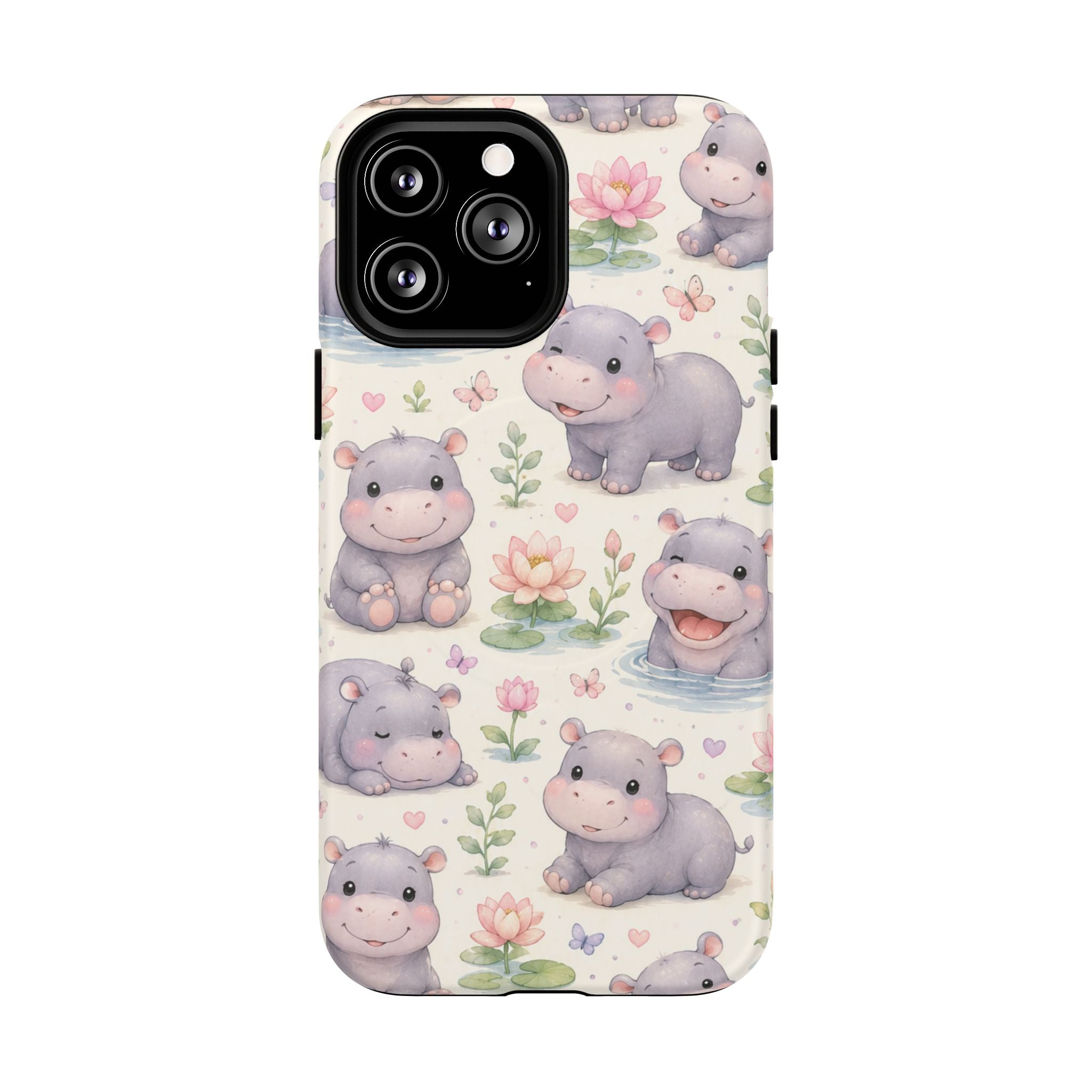 Hippo in Paradise- Tough Magnetic Phone Case