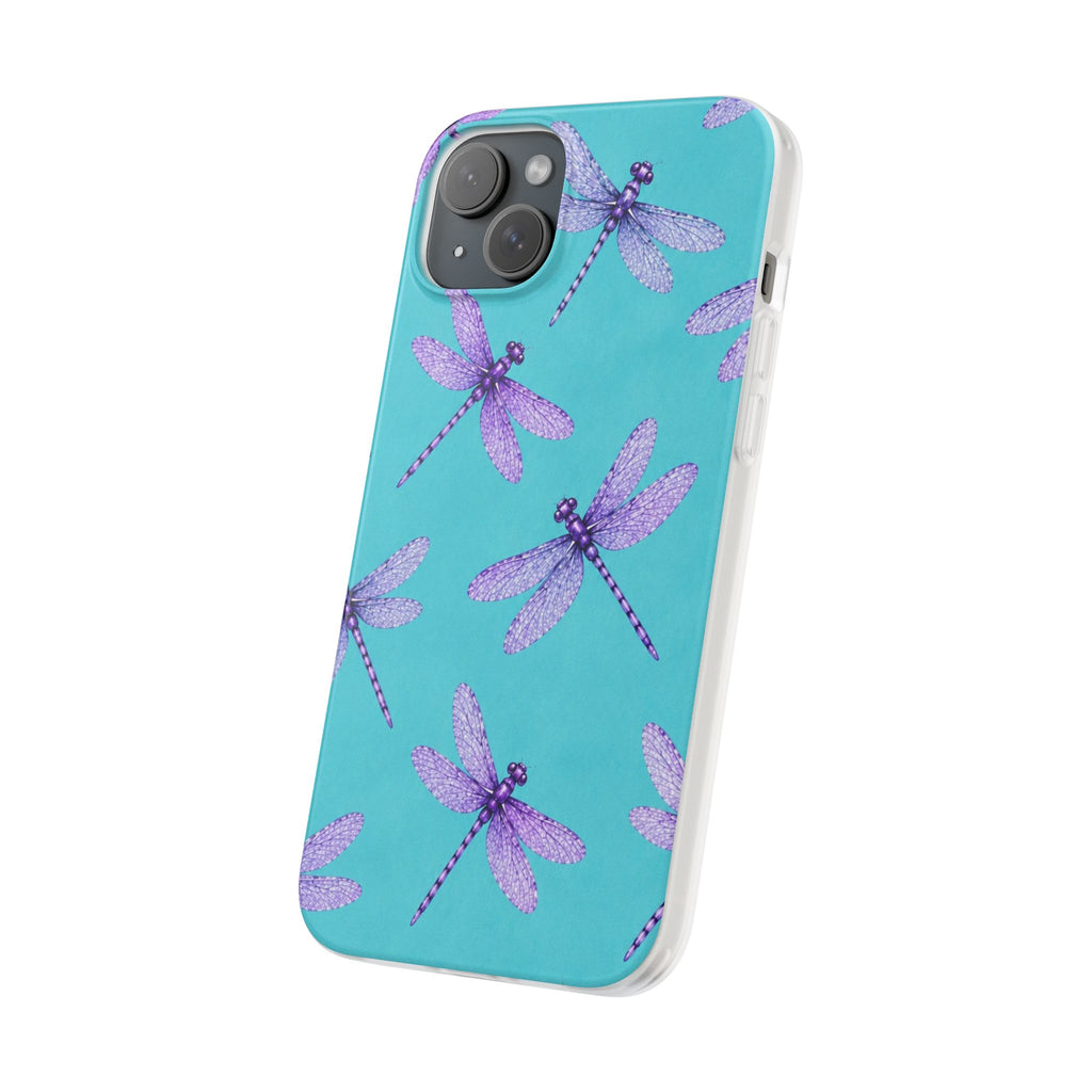 Turquoise Dragonfly Dreams – Flexi iPhone & Samsung Phone Case