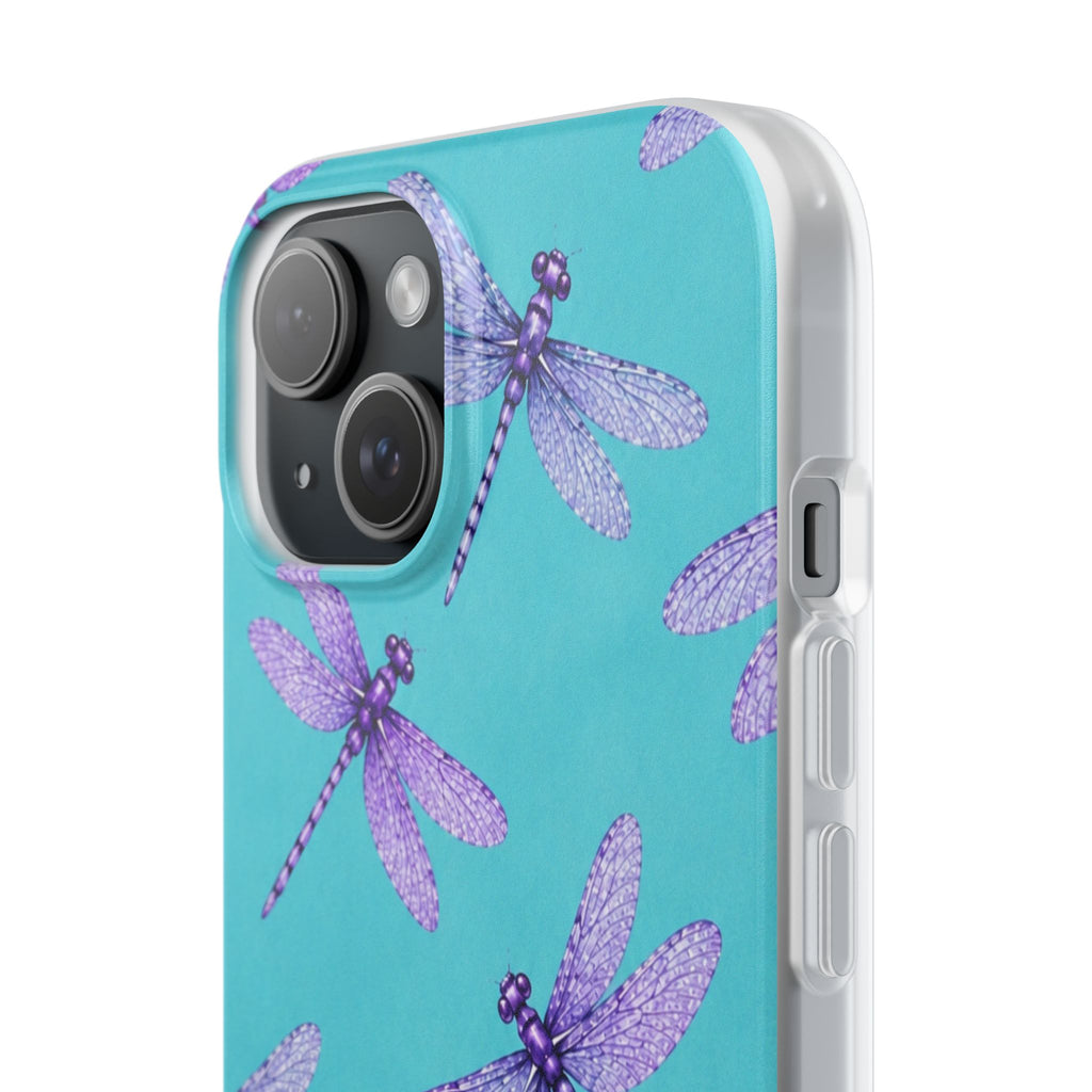 Turquoise Dragonfly Dreams – Flexi iPhone & Samsung Phone Case