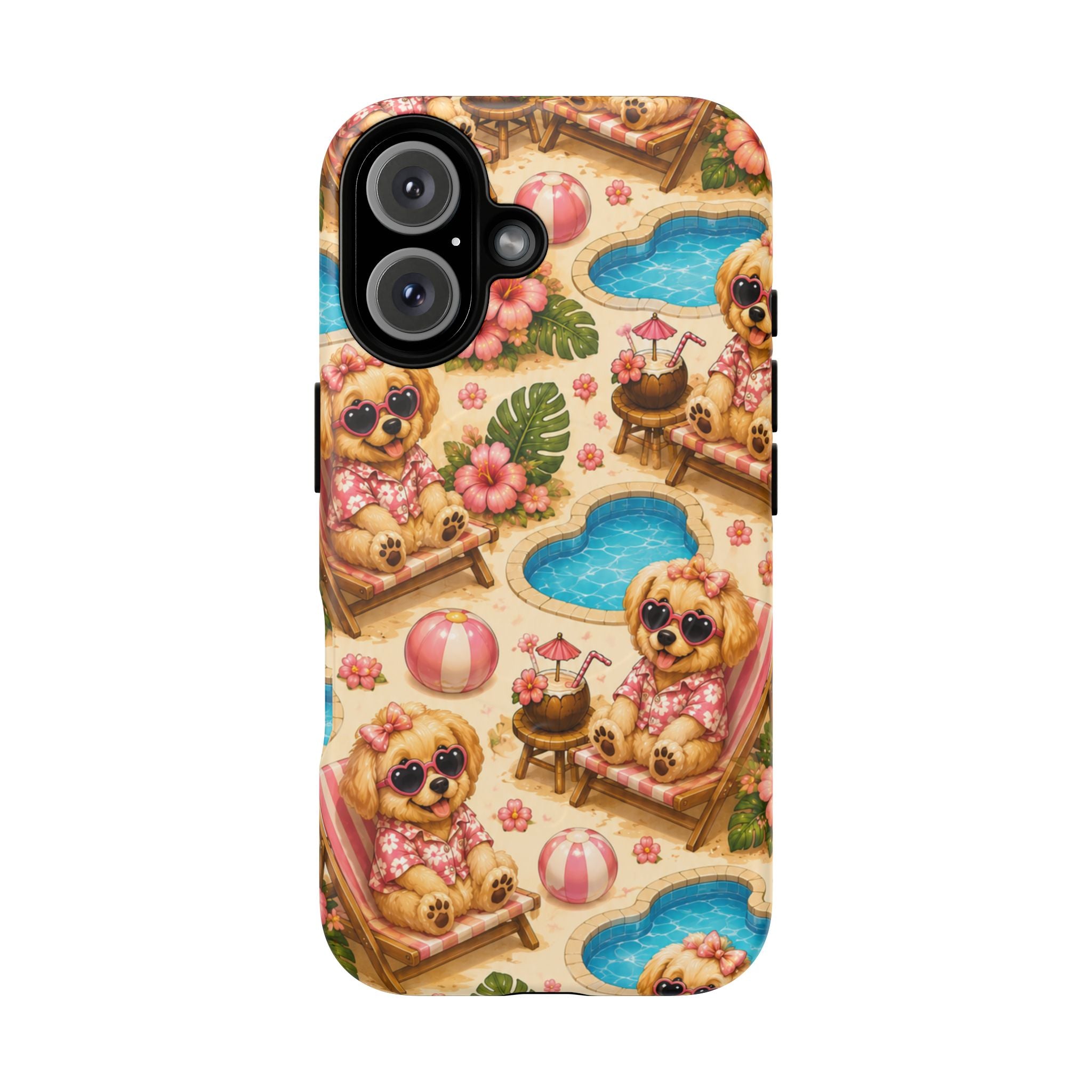 Poolside Puppies-Magnetic Tough Phone Case
