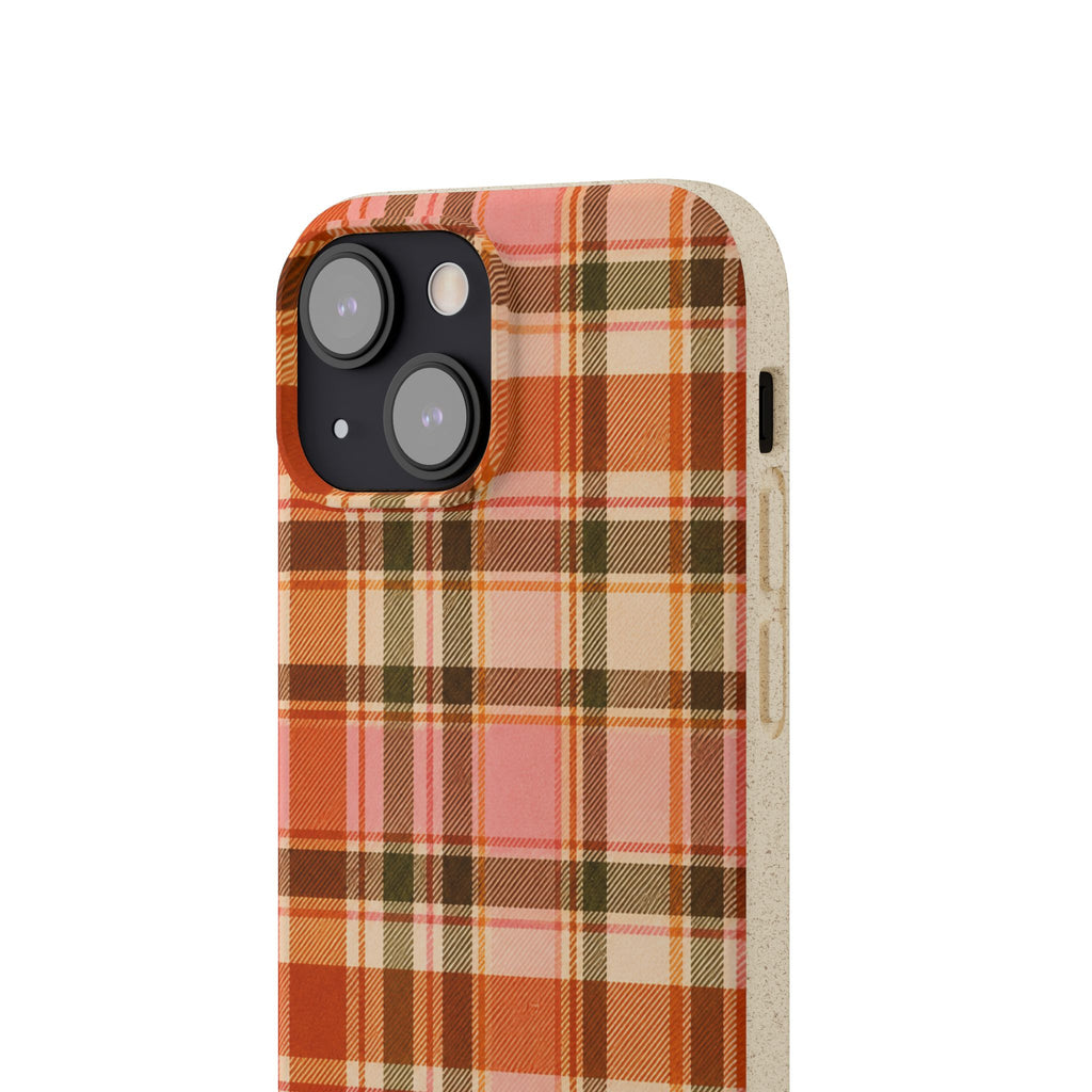 Hello Fall Plaid- Eco-Friendly Biodegradable Phone Case