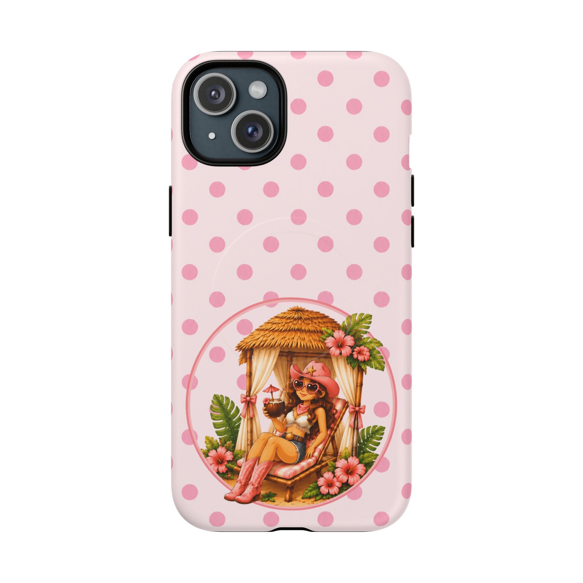 Cabana Cowgirl in Pink-Tough Magnetic Phone Case