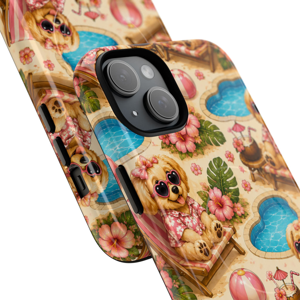 Poolside Puppies-Magnetic Tough Phone Case