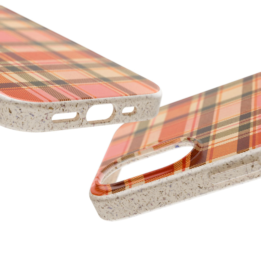 Hello Fall Plaid- Eco-Friendly Biodegradable Phone Case