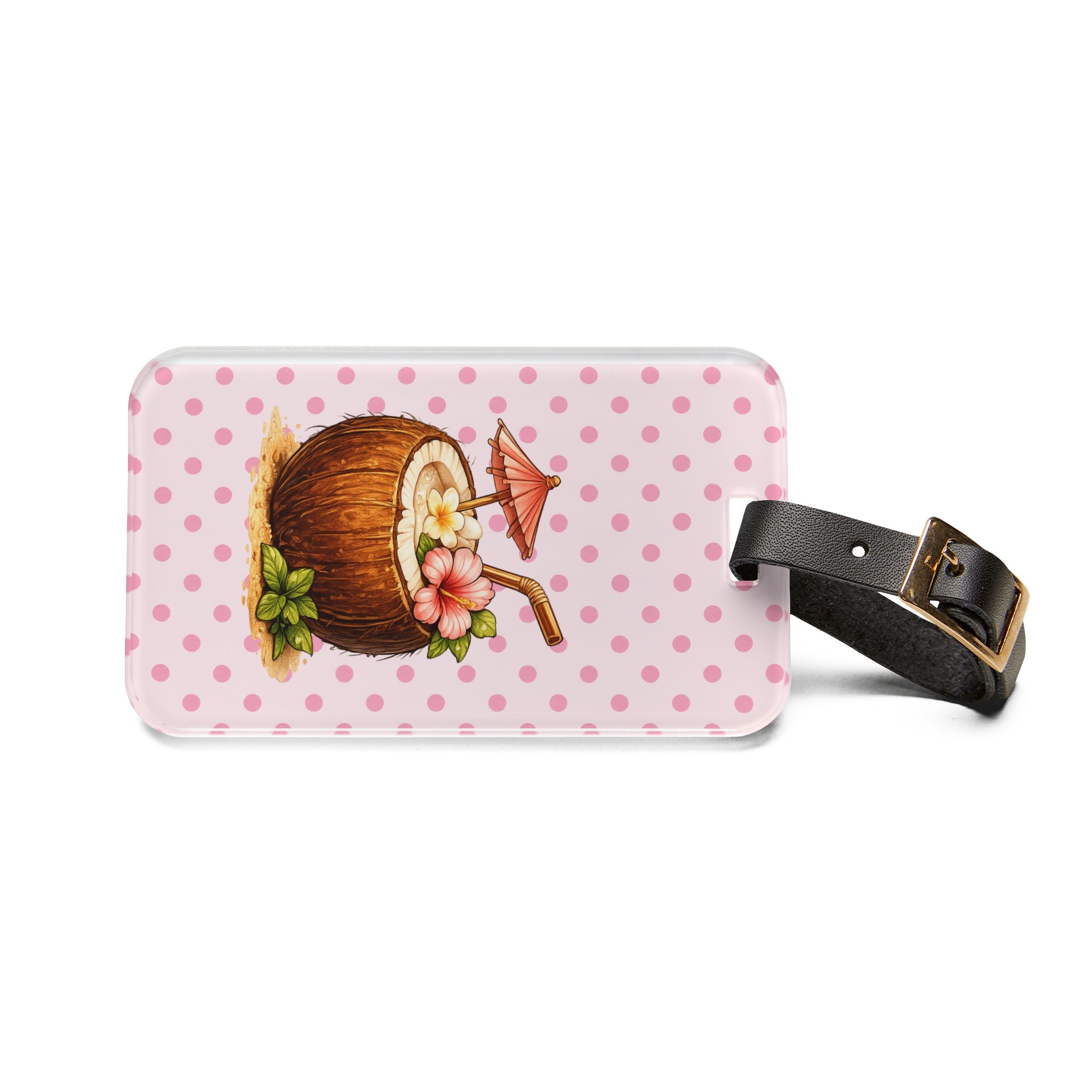 Coconut Pink Confetti- Luggage Tag