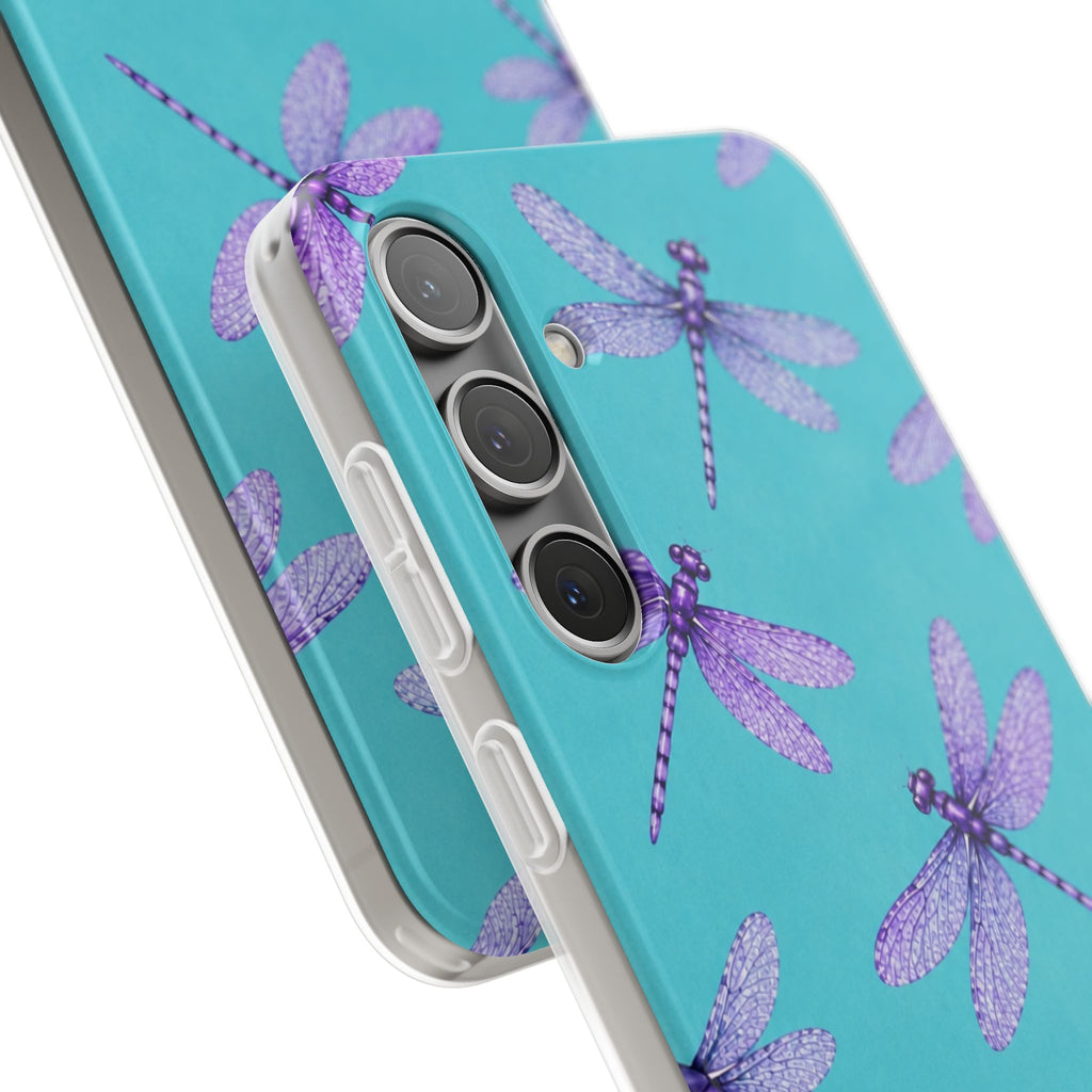 Turquoise Dragonfly Dreams – Flexi iPhone & Samsung Phone Case