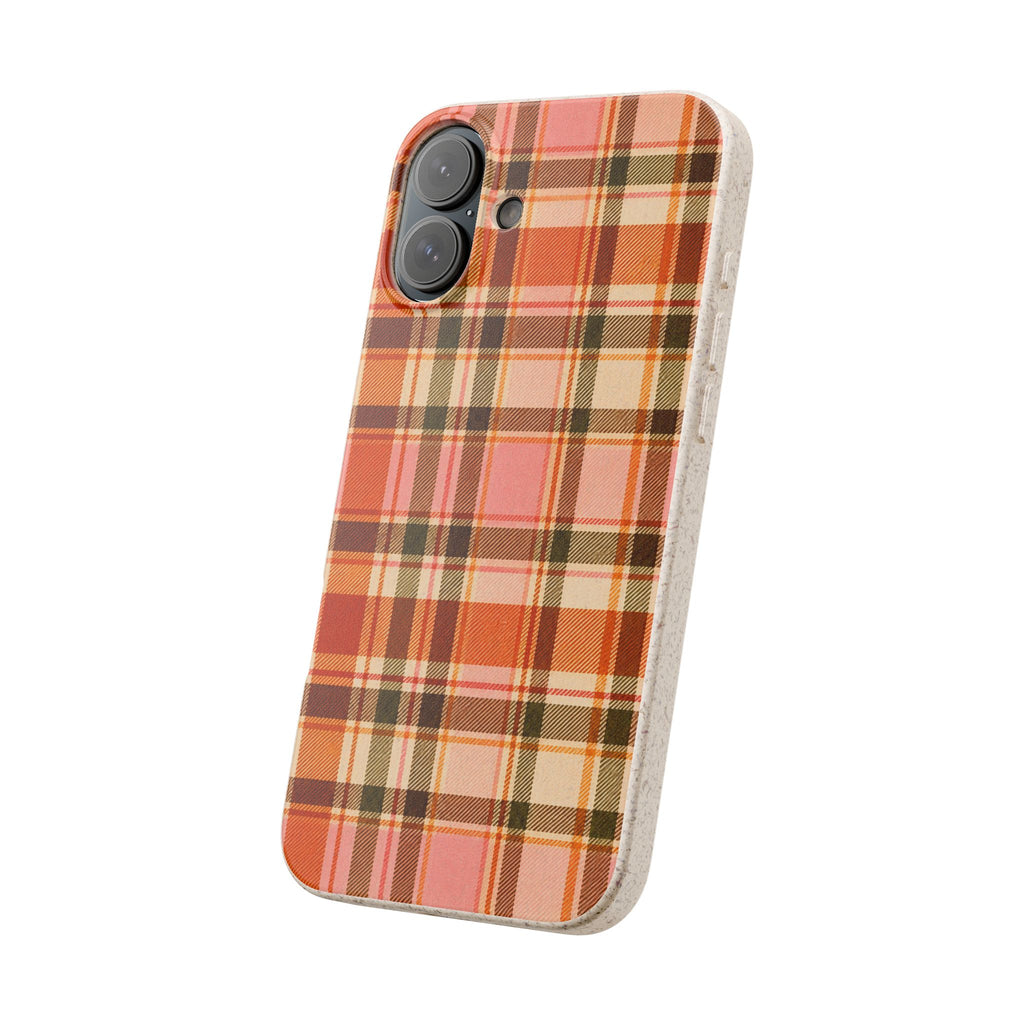 Hello Fall Plaid- Eco-Friendly Biodegradable Phone Case
