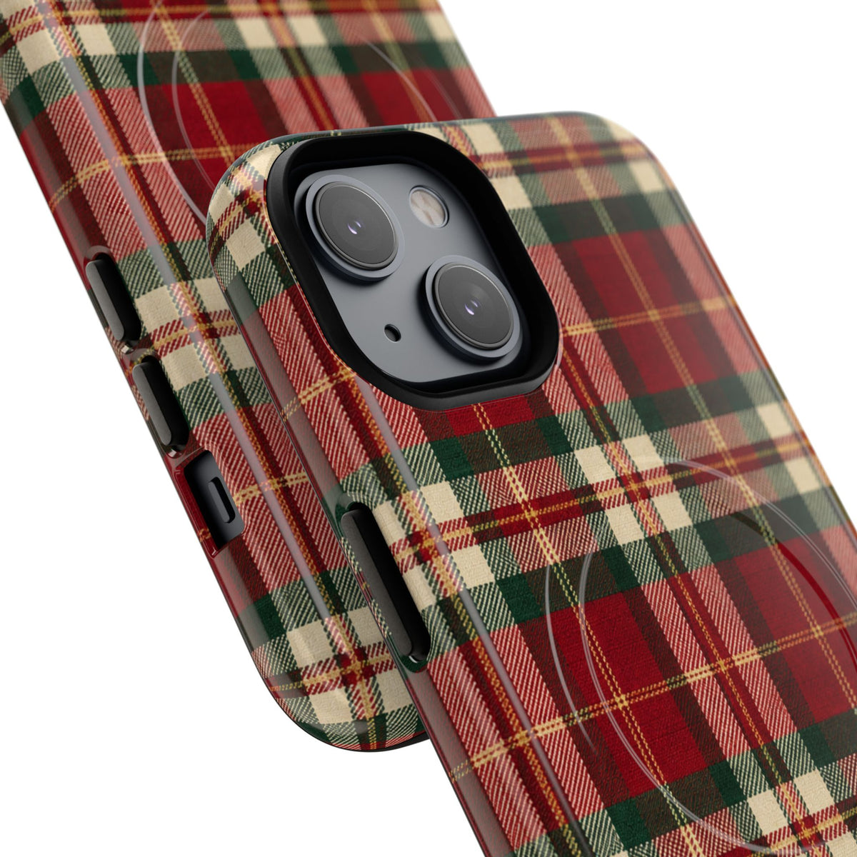 Christmas at the Cabana Plaid -Tough Magnetic Phone Case