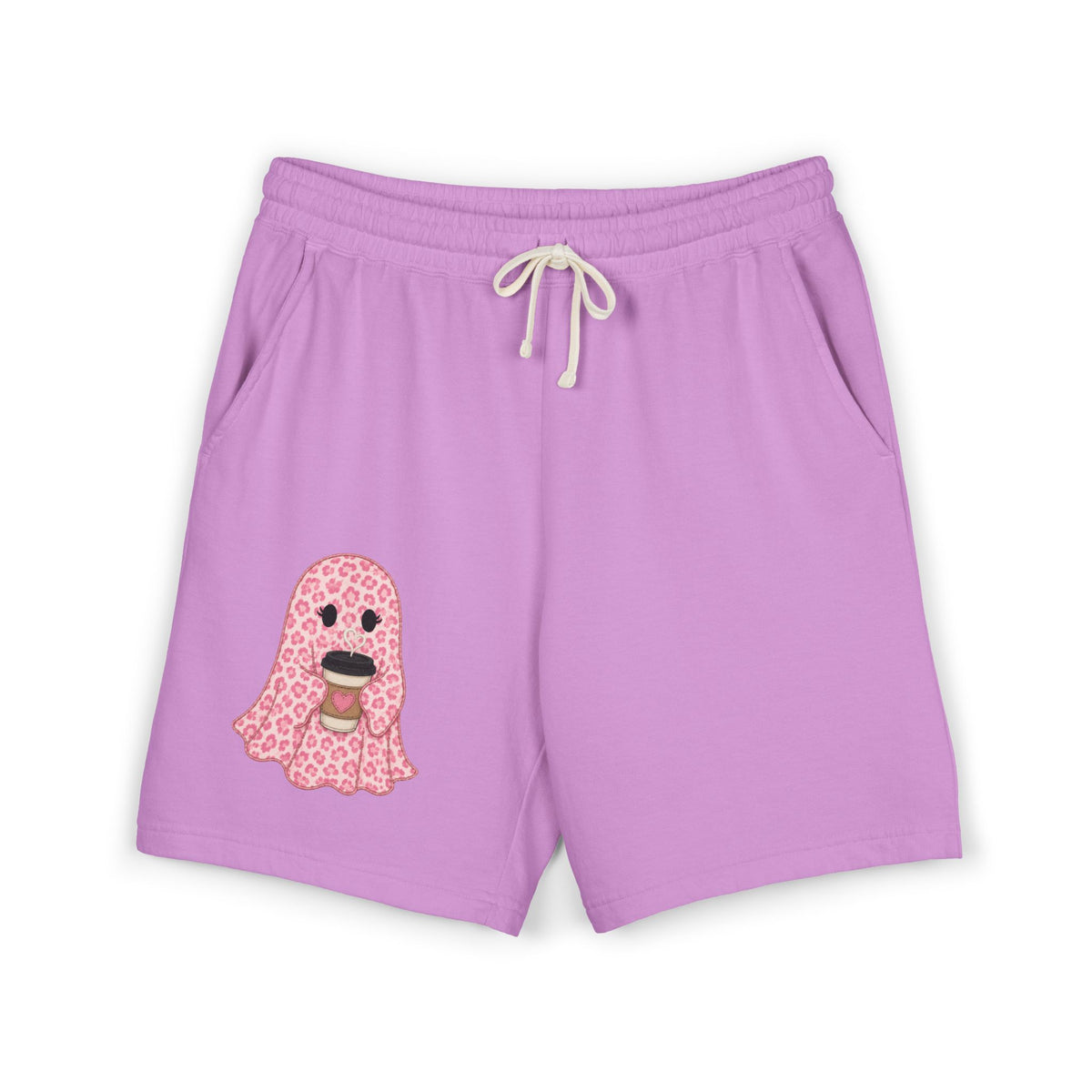 Cabana Boo Crew — Cute Graphic Long Lounge Shorts 👻🩷