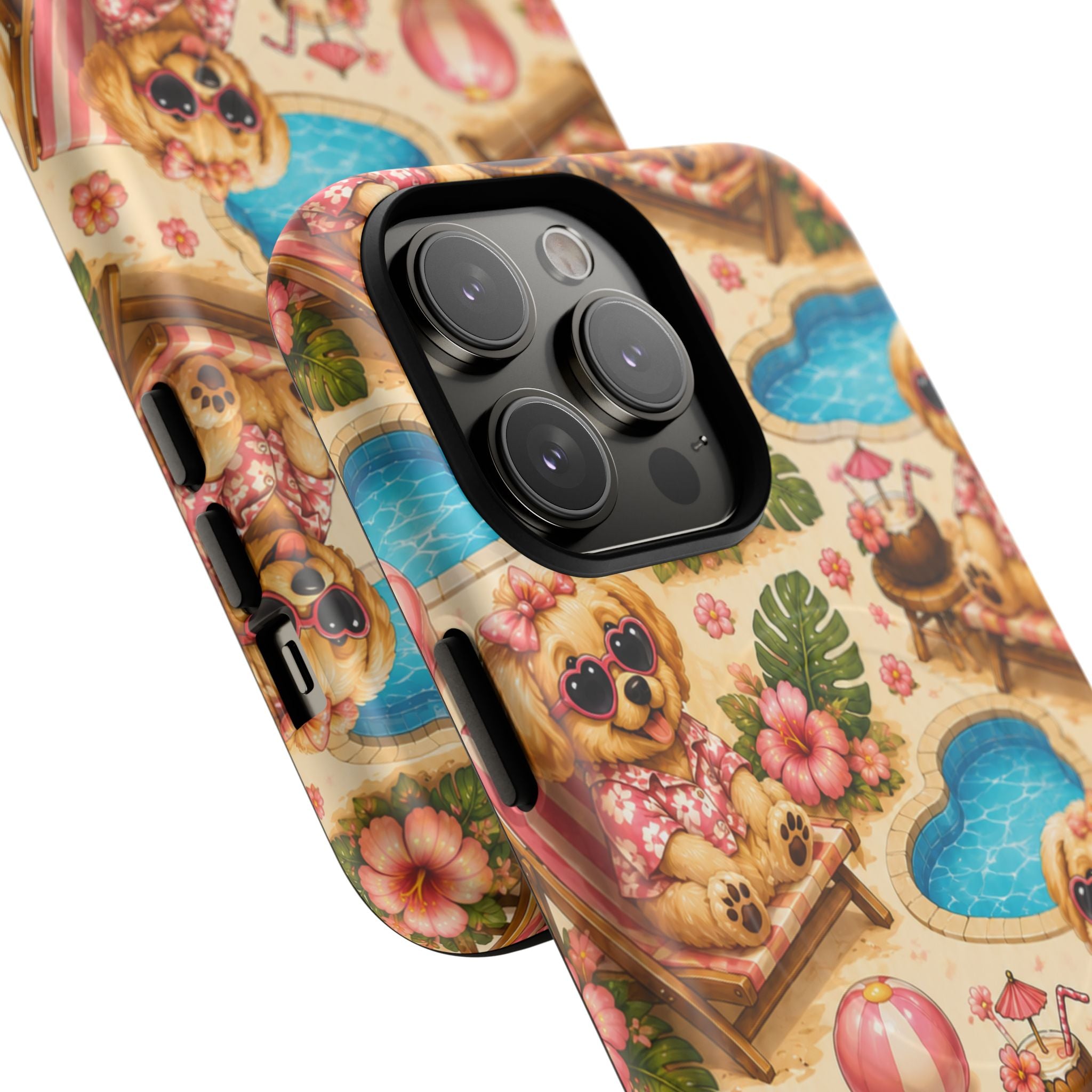 Poolside Puppies-Magnetic Tough Phone Case