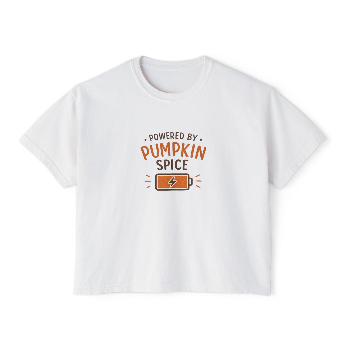Powered by Pumpkin Spice-Boxy tee