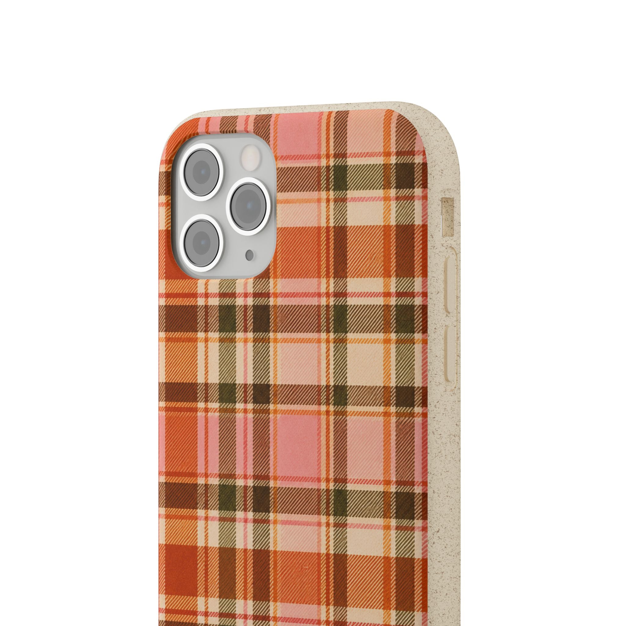 Hello Fall Plaid- Eco-Friendly Biodegradable Phone Case