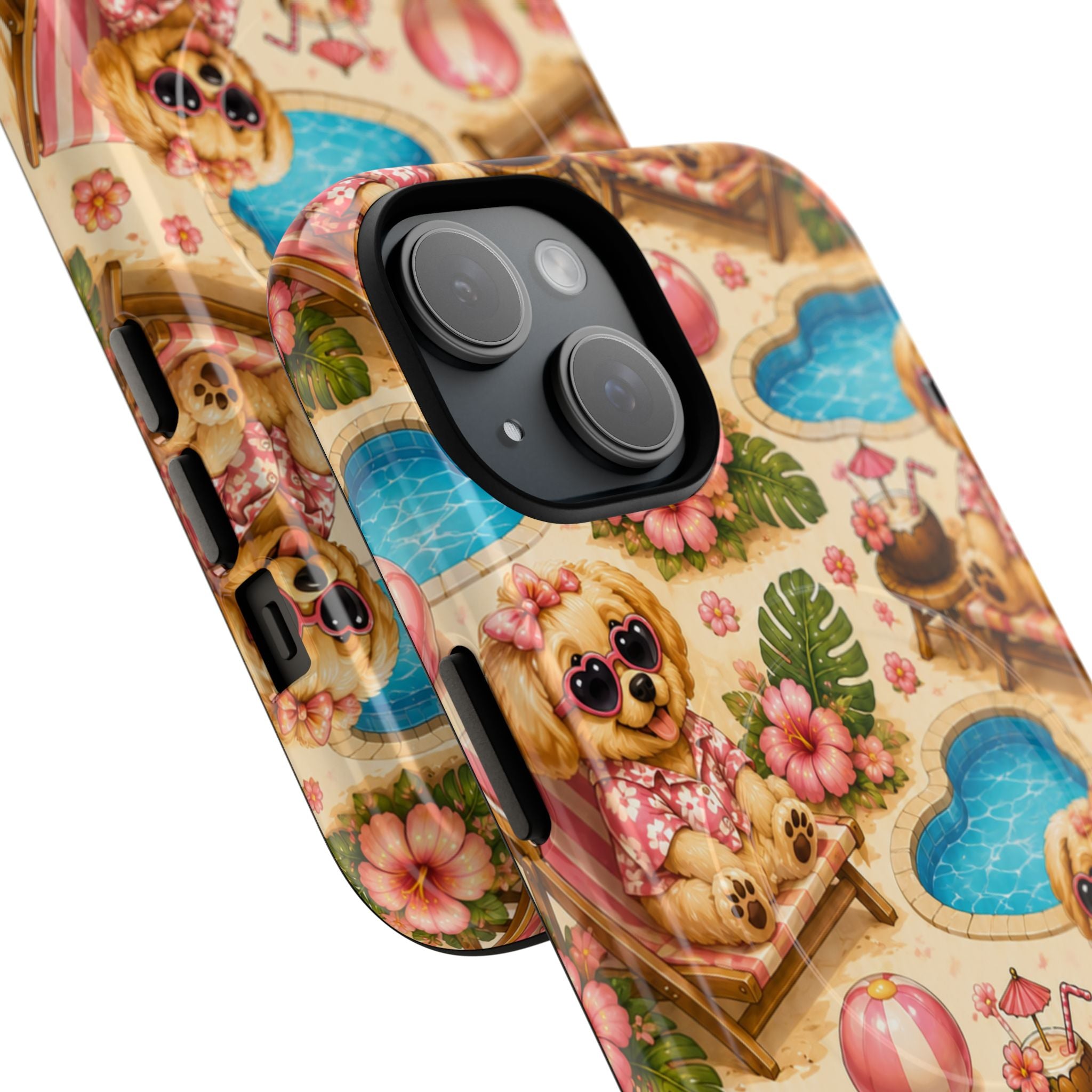 Poolside Puppies-Magnetic Tough Phone Case