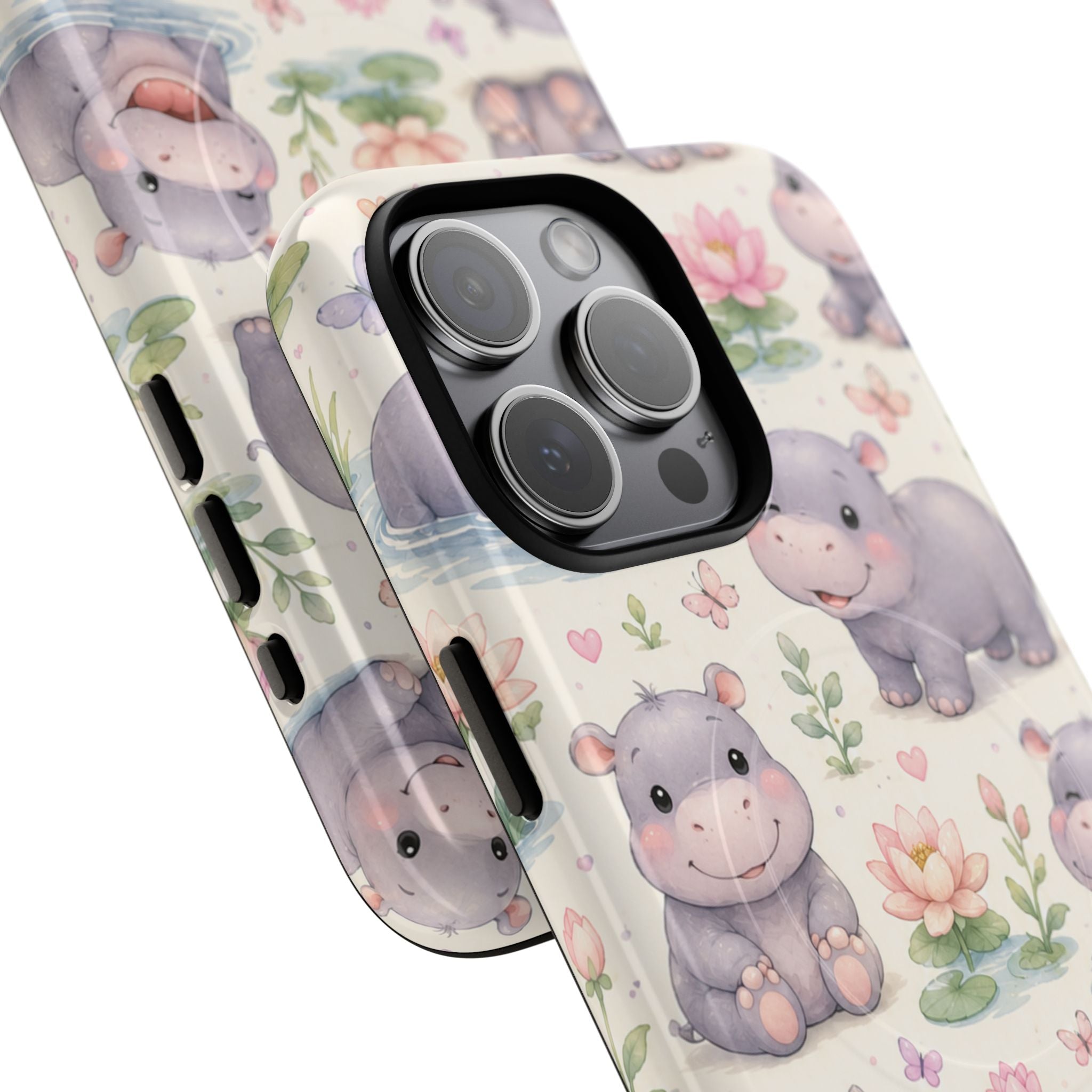 Hippo in Paradise- Tough Magnetic Phone Case