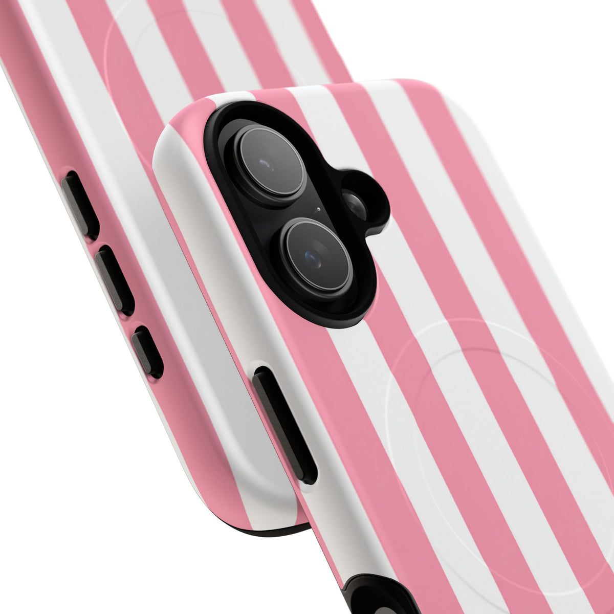 Personalized Pink Cabana Stripe – Tough Magnetic Phone Case