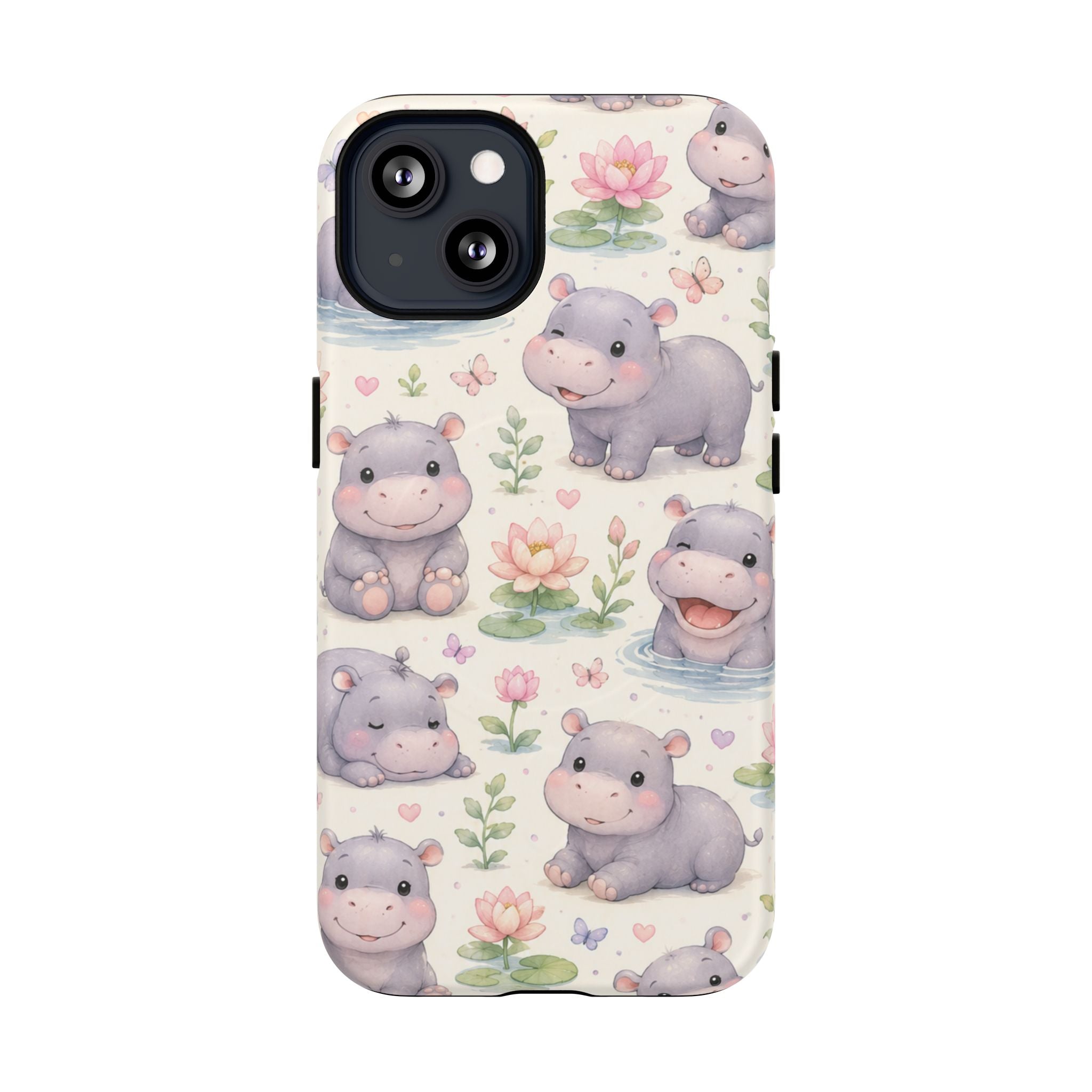 Hippo in Paradise- Tough Magnetic Phone Case